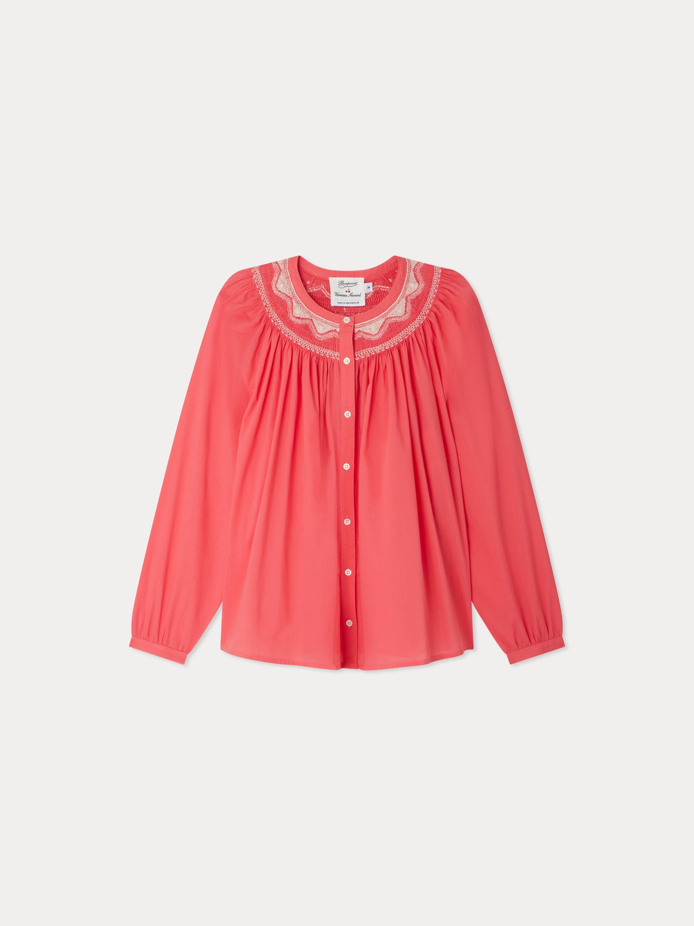 Bonpoint x Vanessa Seward Empathie smocked blouse with embroideries