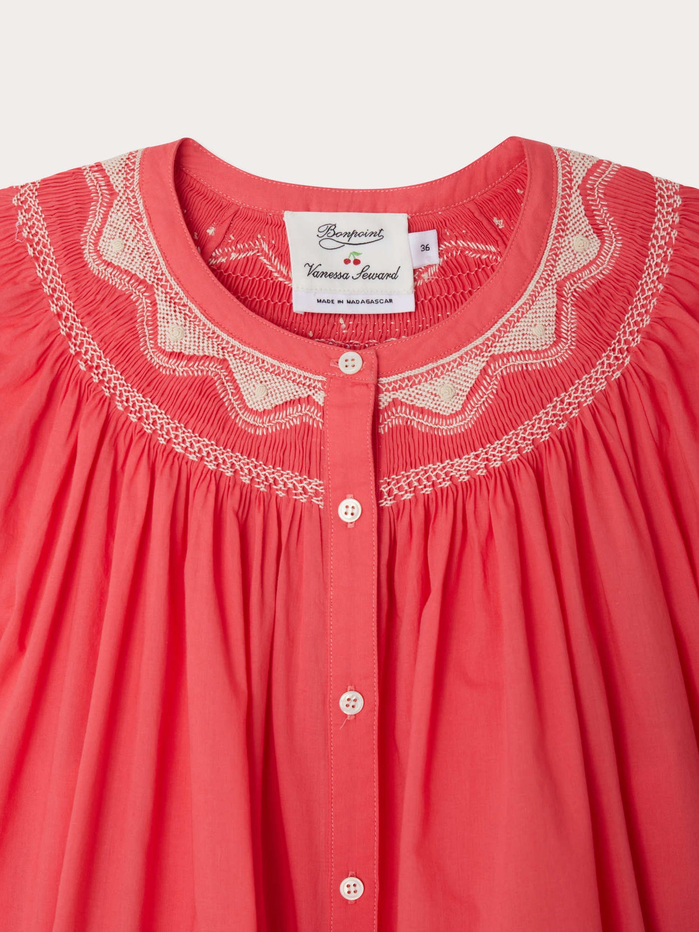 Bonpoint x Vanessa Seward Empathie smocked blouse with embroideries