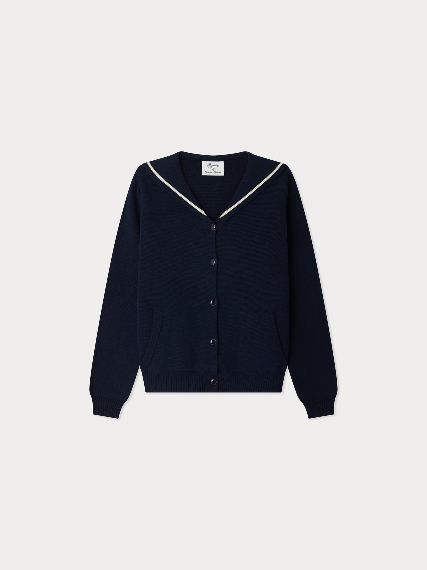 Bonpoint x Vanessa Seward Esplanade Strickjacke mit Matrosenkragen und Taschen