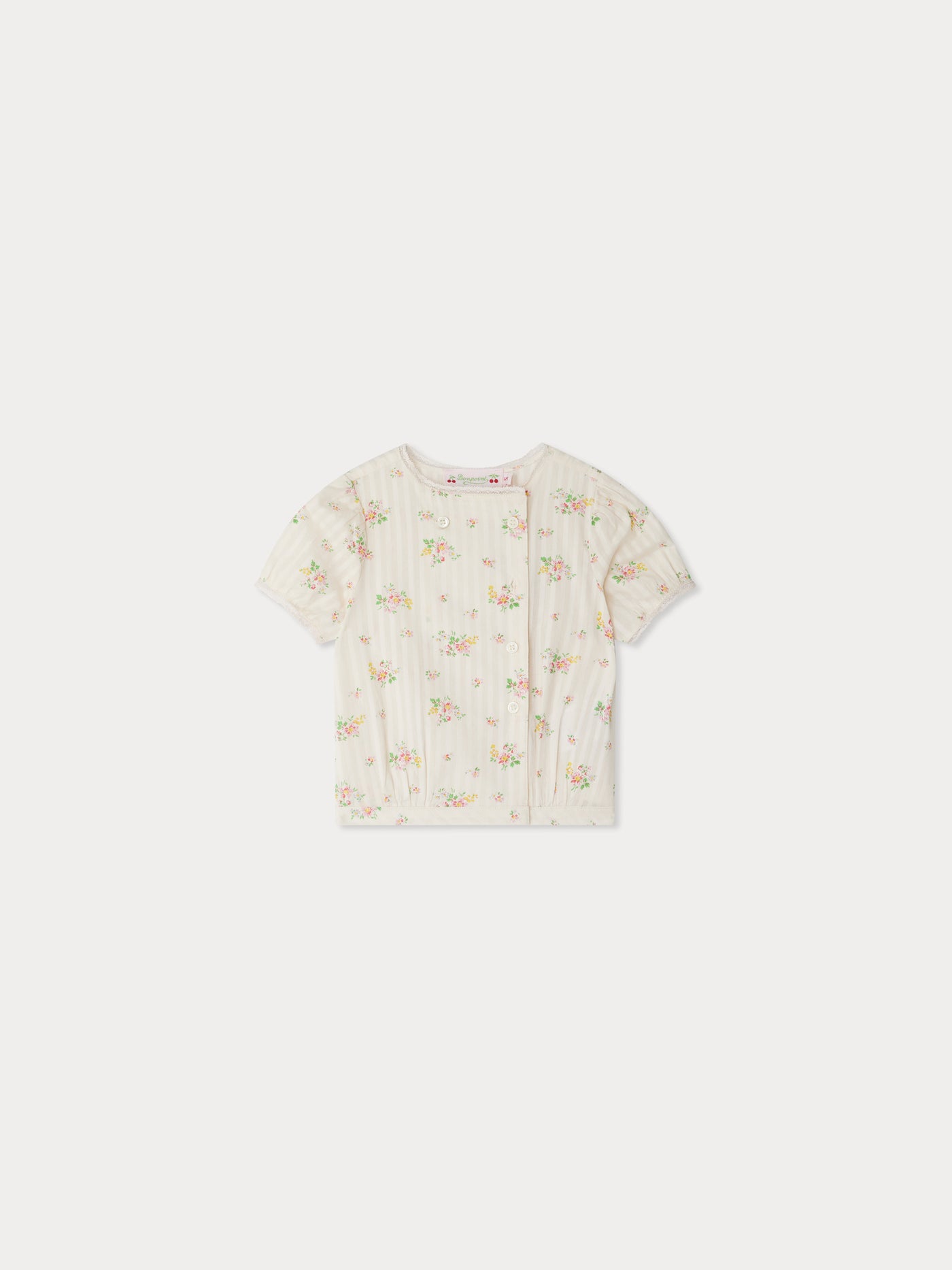 Elia kurz geschnittene Bluse mit Blumenmuster