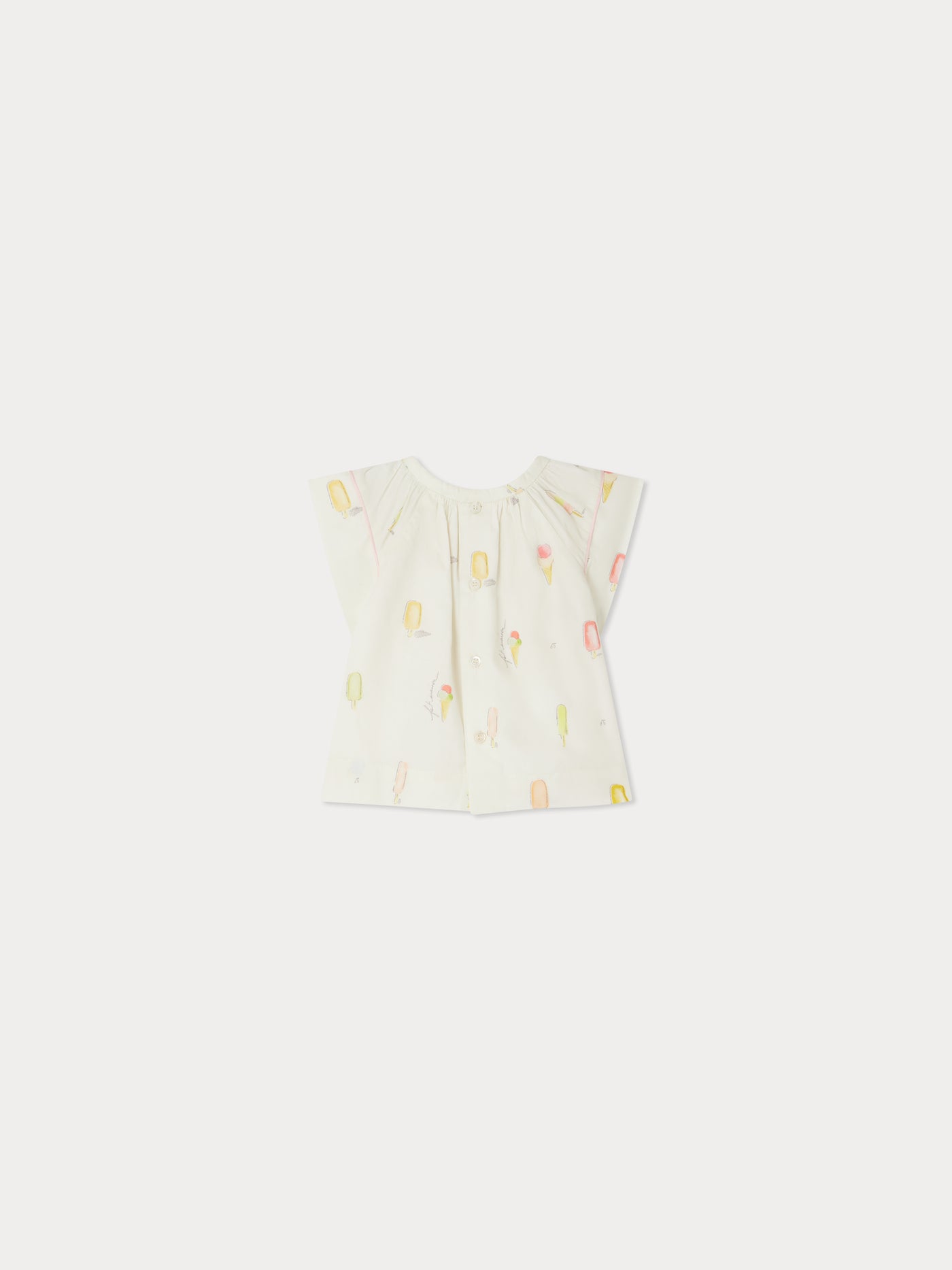 Alisia-Bluse aus Popeline mit Eiscreme-Druck