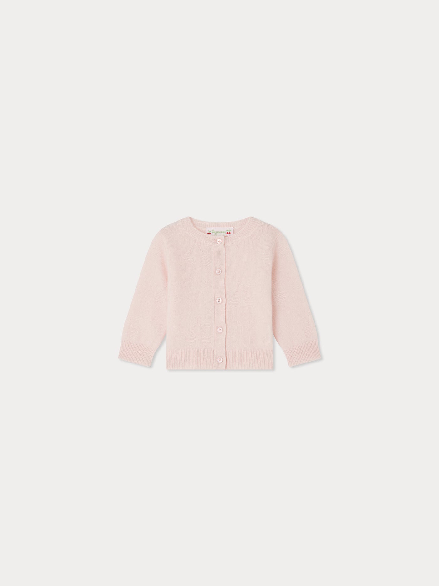 Teyana-Kaschmir-Cardigan mit Kirschmuster