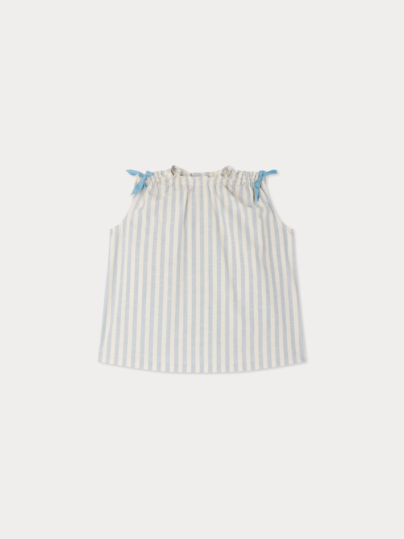 Elvia gestreiftes Kleid mit Schleifen