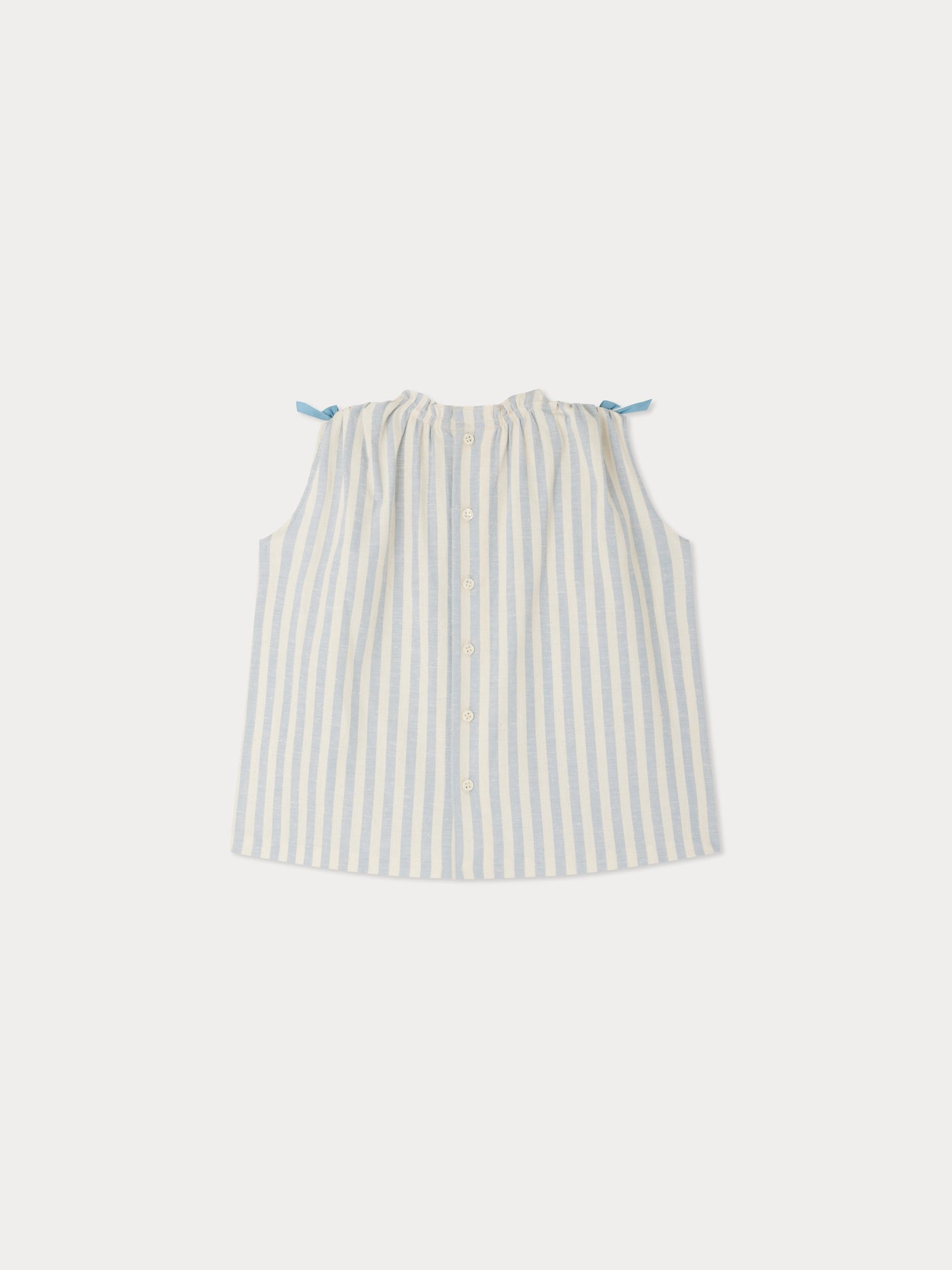 Elvia gestreiftes Kleid mit Schleifen