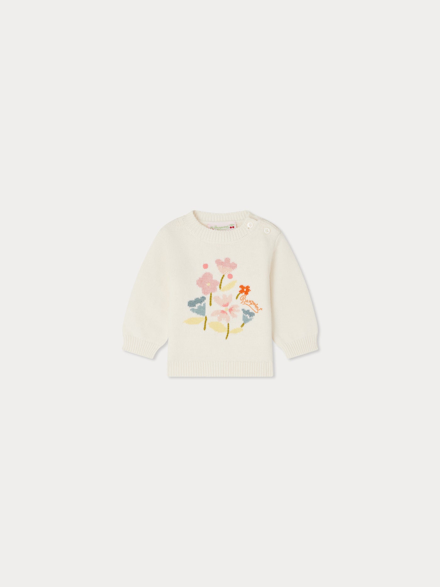 Almire cashmere sweater with floral embroideries