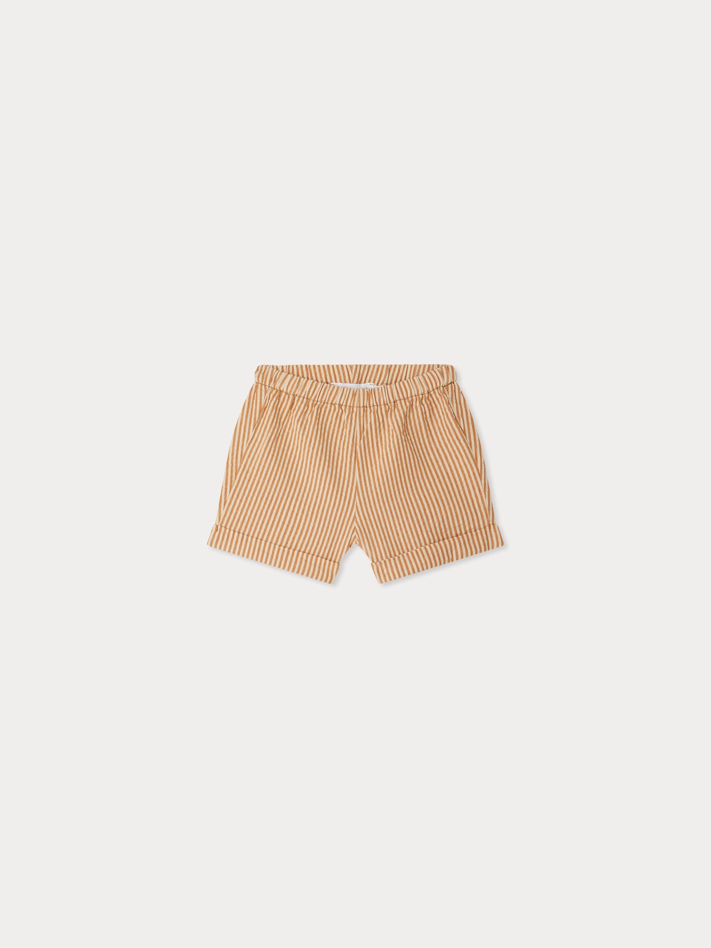 Ecady gestreifte Shorts mit Umschlägen