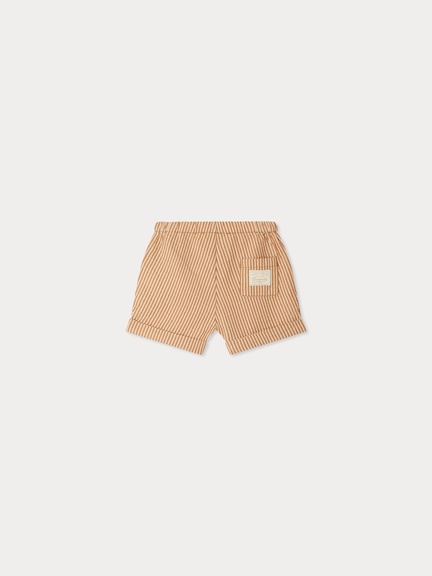 Ecady gestreifte Shorts mit Umschlägen