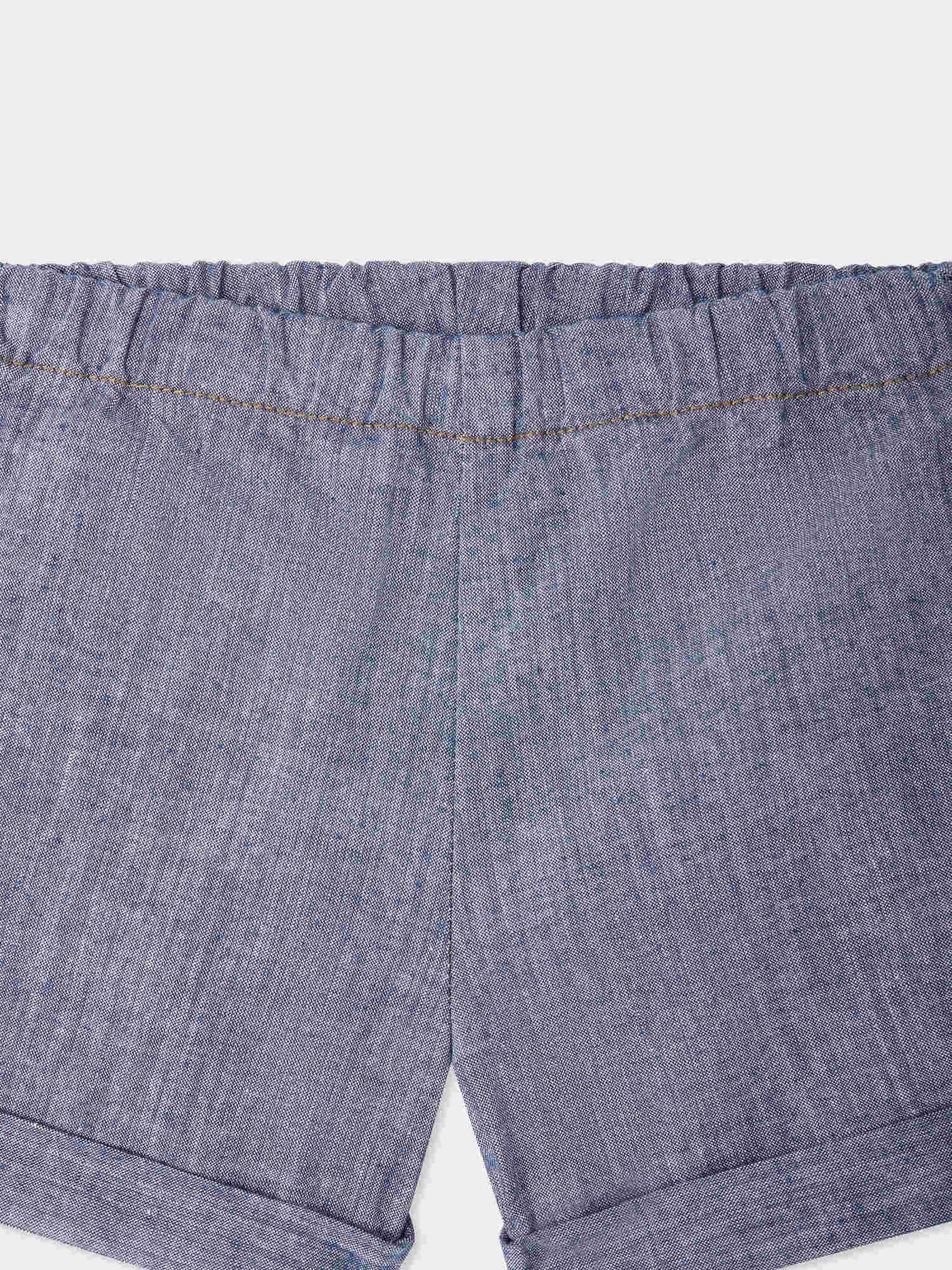 Ecady-Shorts aus blauer Chambray