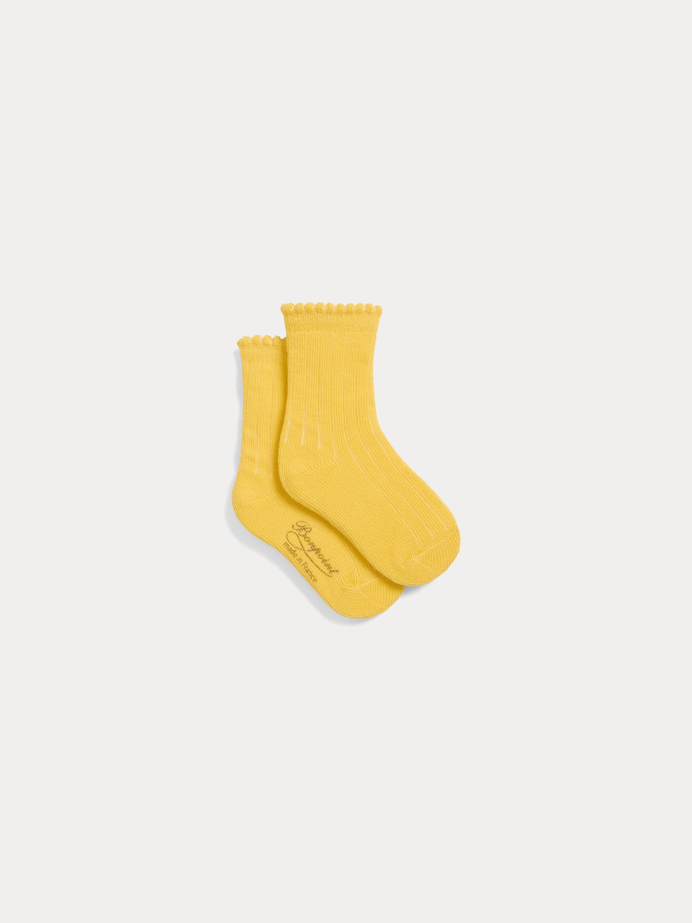 Elwen einfache gelbe Socken