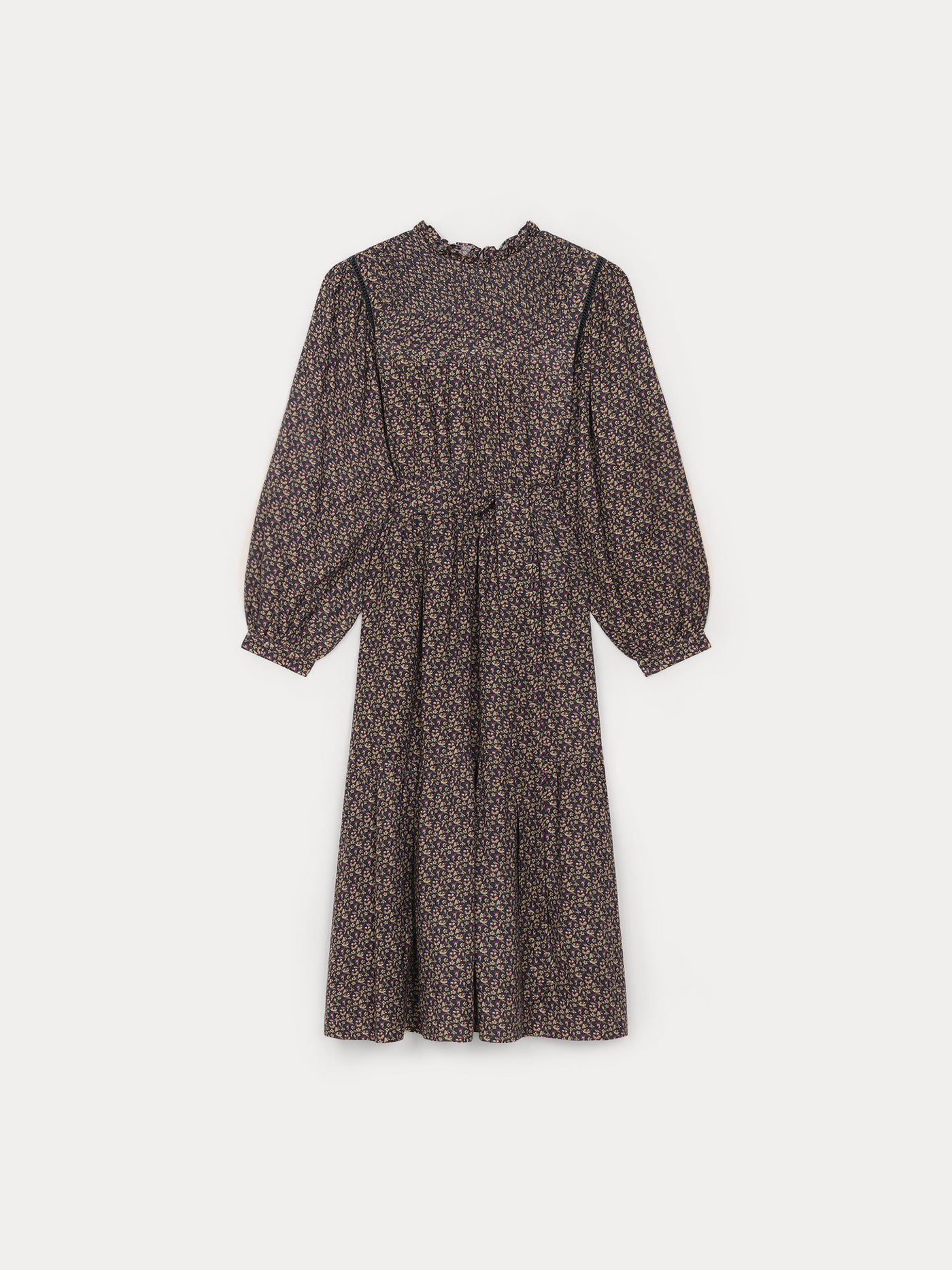 Helena Kleid Petrol Blumen