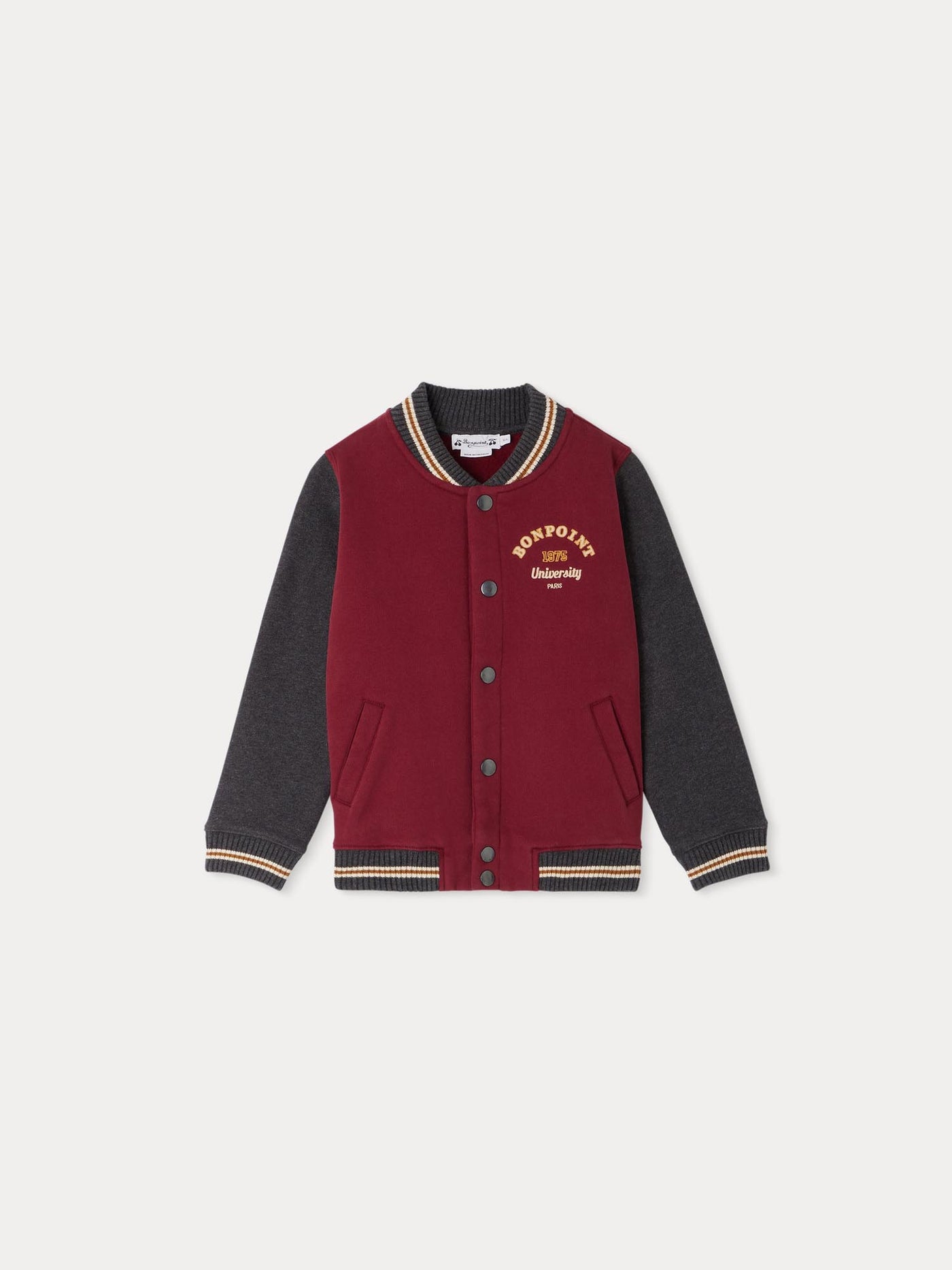 Burgunderrote Jacke Christopher mit Stickerei