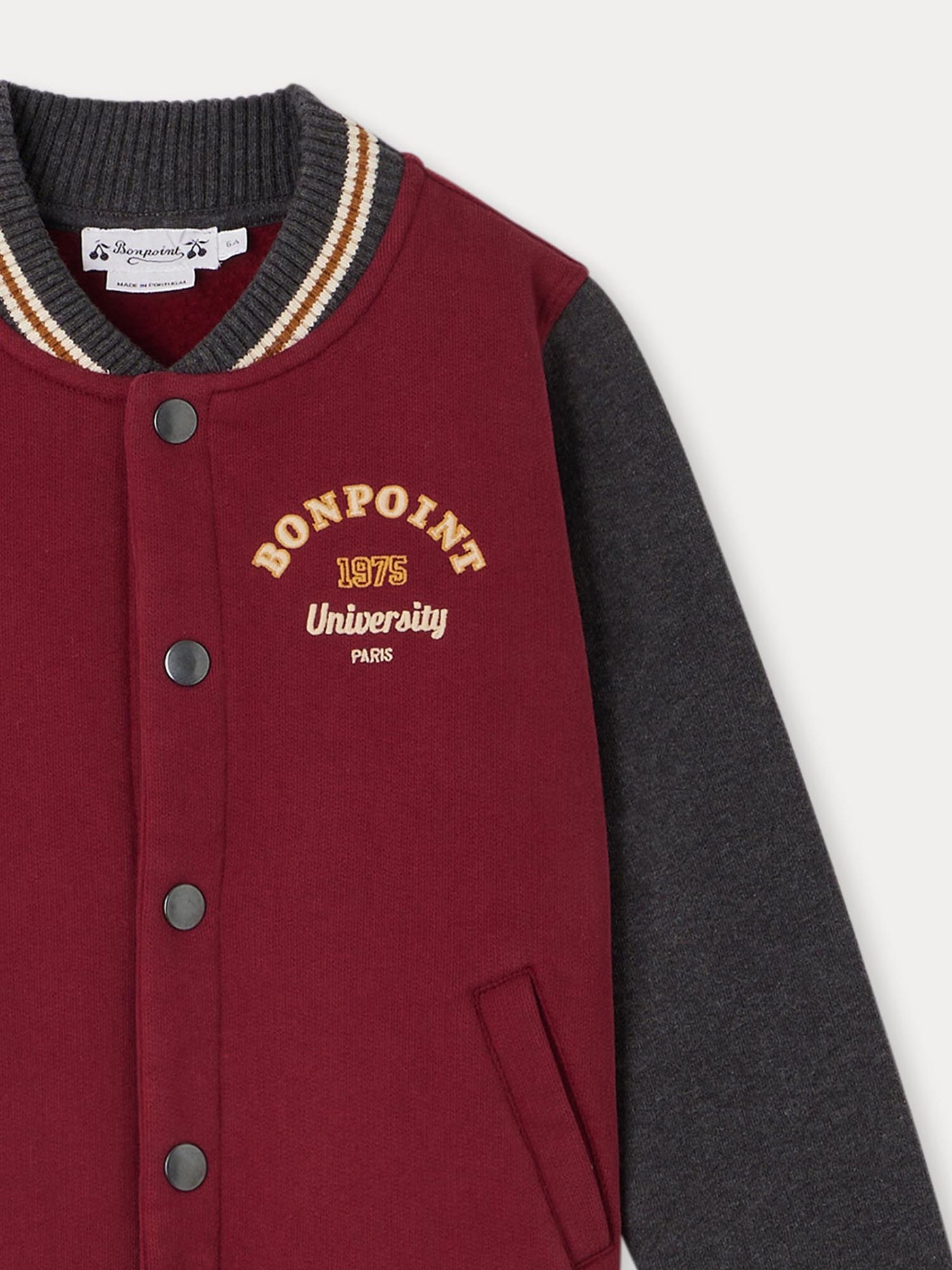 Christopher burgundy jacket with embroidery