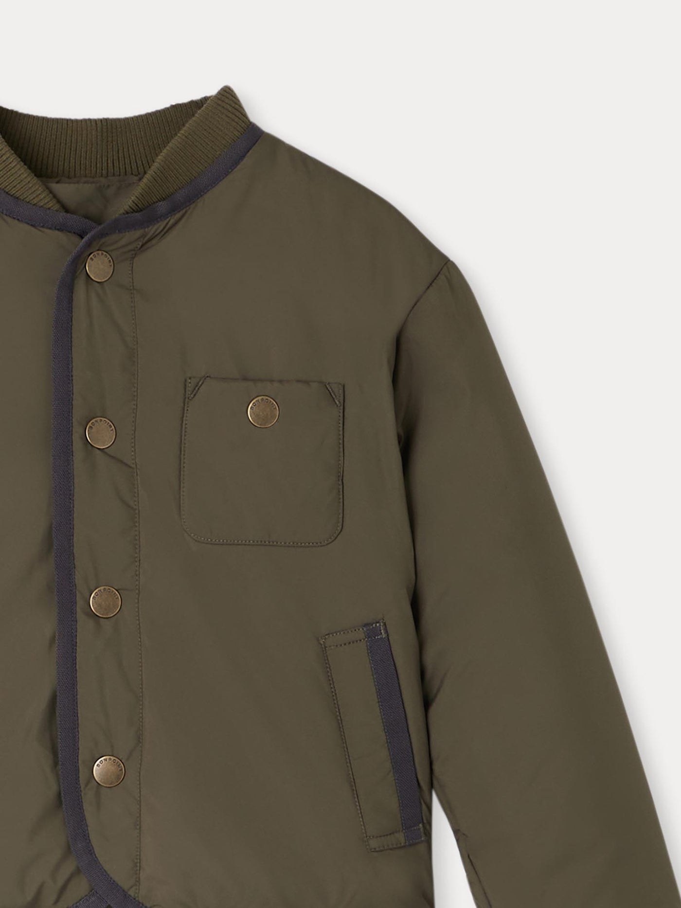 Graham khaki Druckknopfjacke