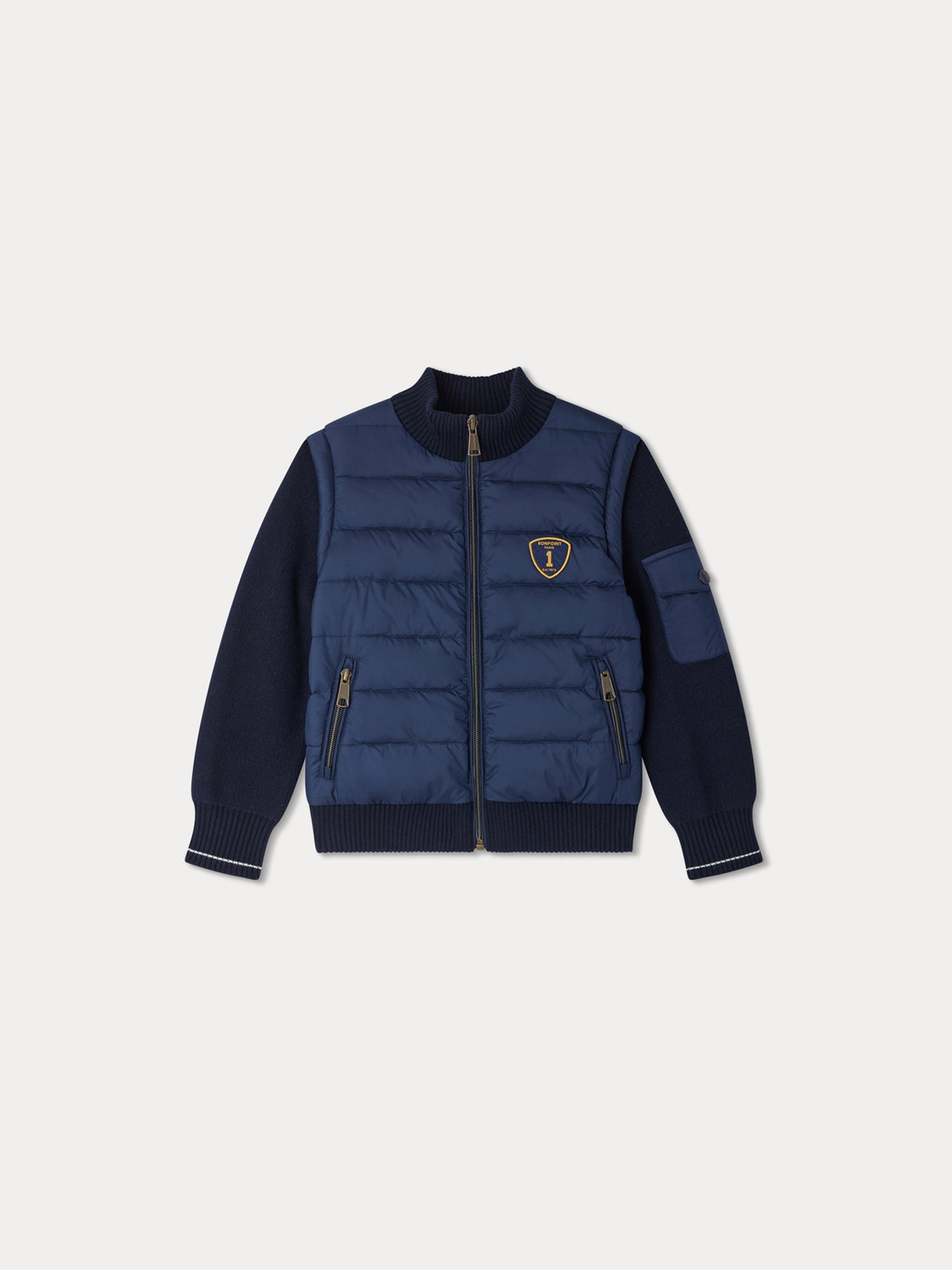 Giani navyblaue Zip-Up Daunenjacke