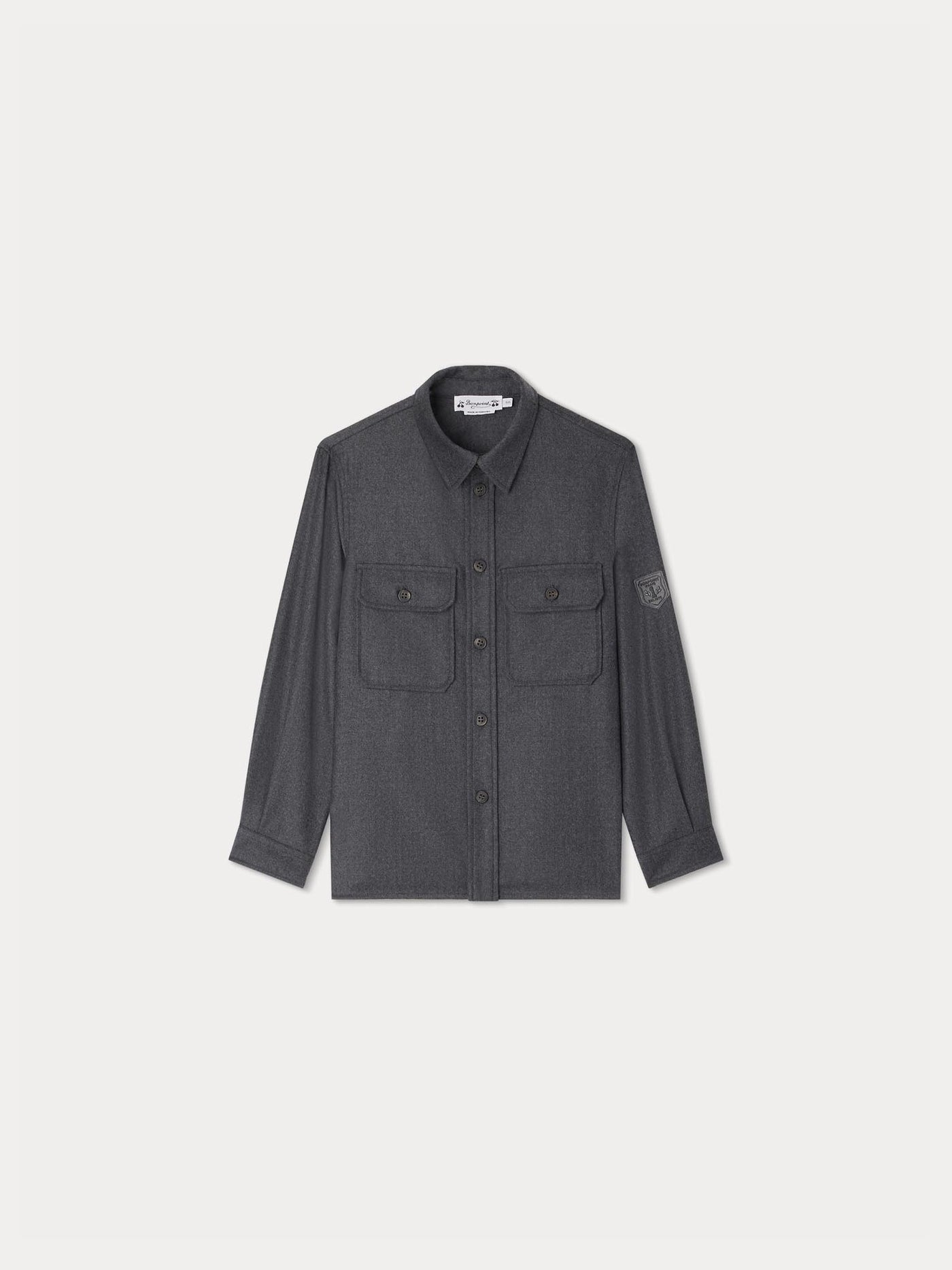 Gustave wool shirt with patch