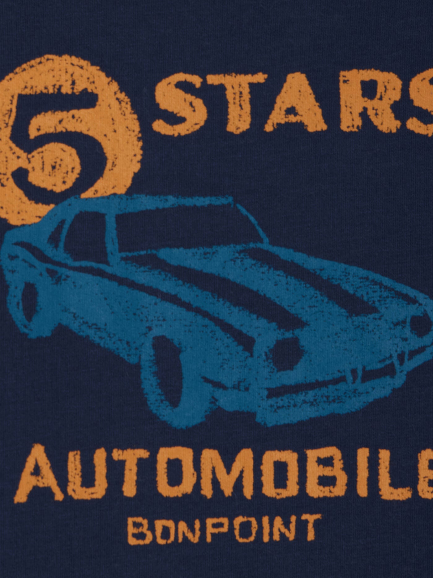 Bartholomé navy blue T-shirt with car pattern