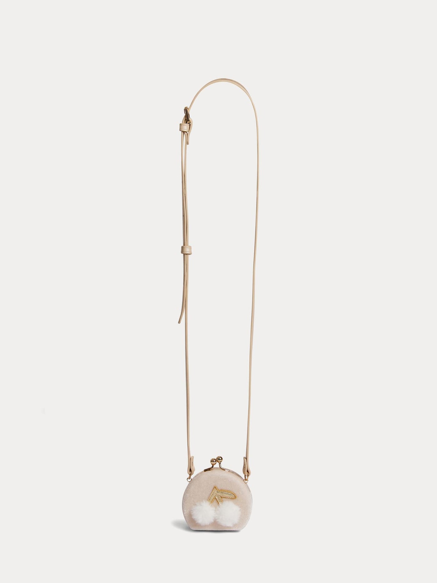Goldene Samt-Schultertasche