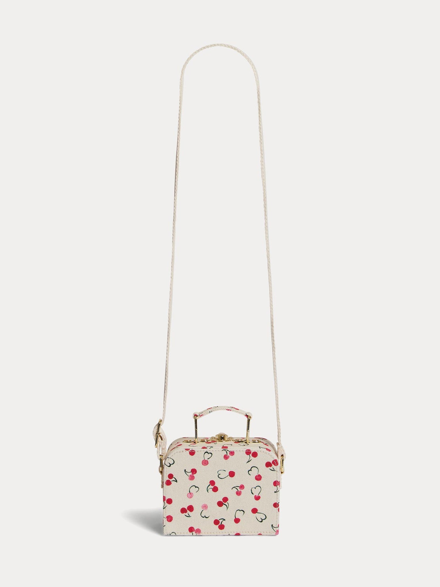 Aimane mini suitcase shoulder bag with cherry patterns