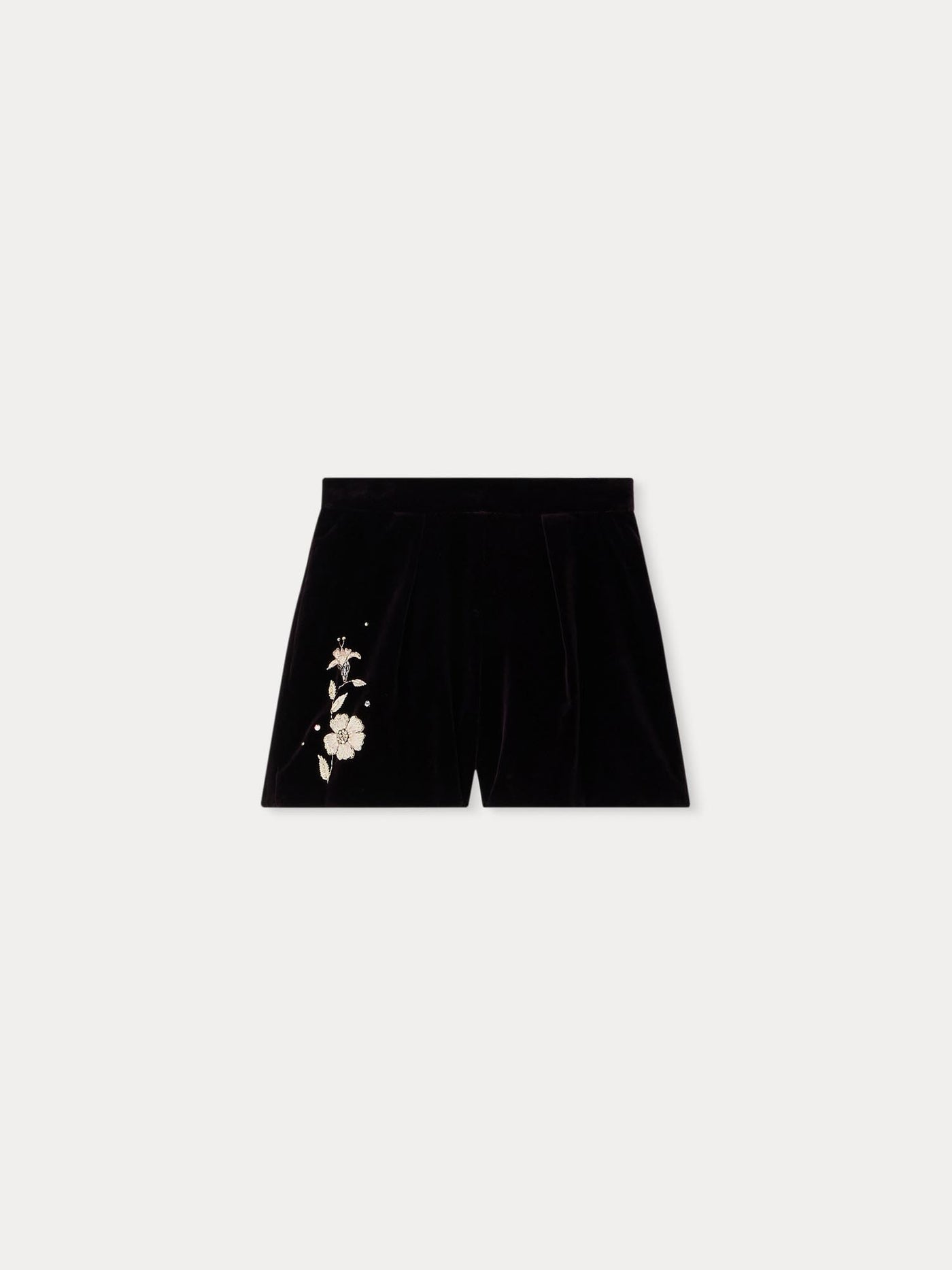 Flash-Kleidungsshorts aus glattem Samt