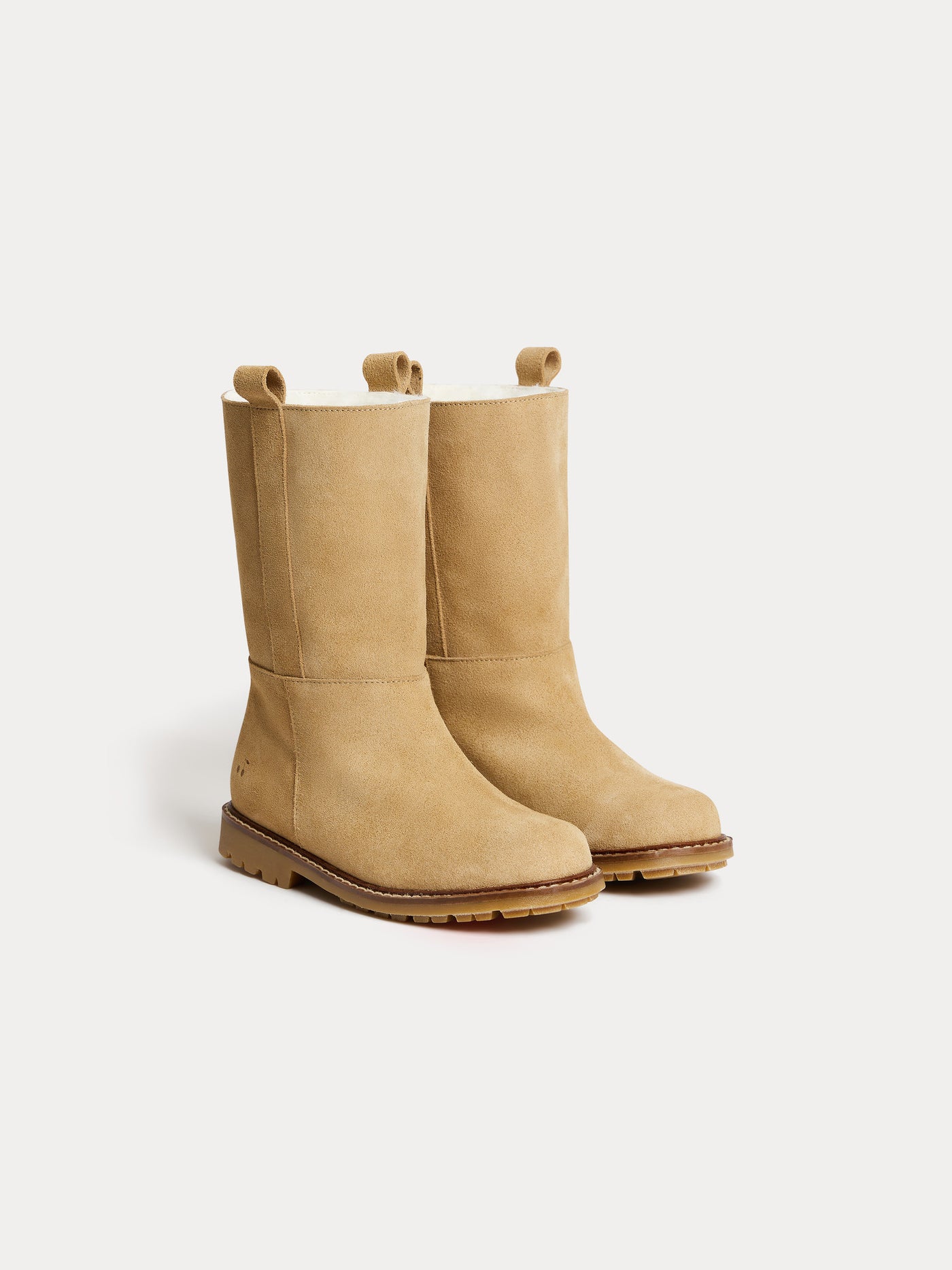 Gab weiße Lederstiefel