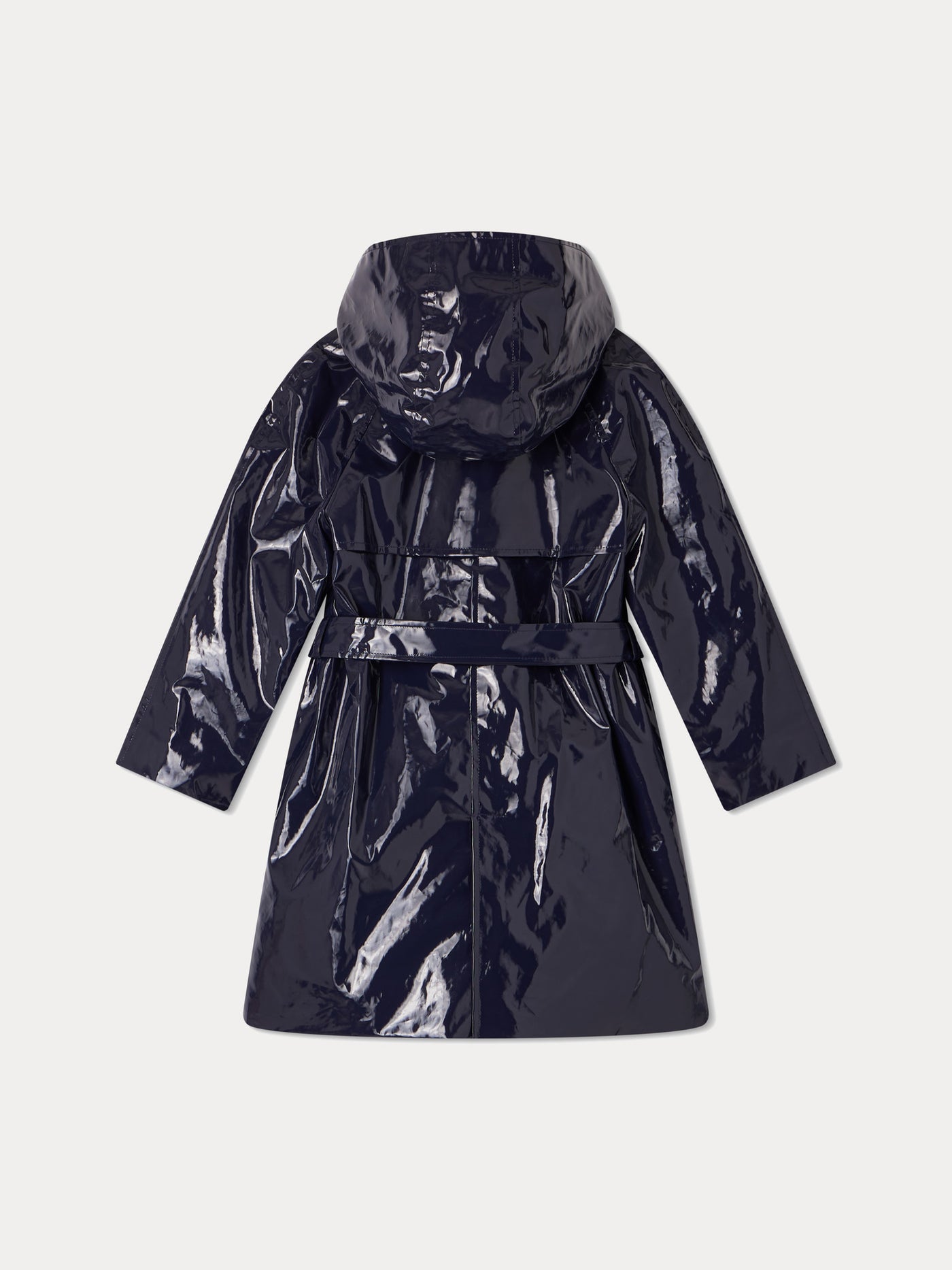 Tyla varnished cotton trench coat