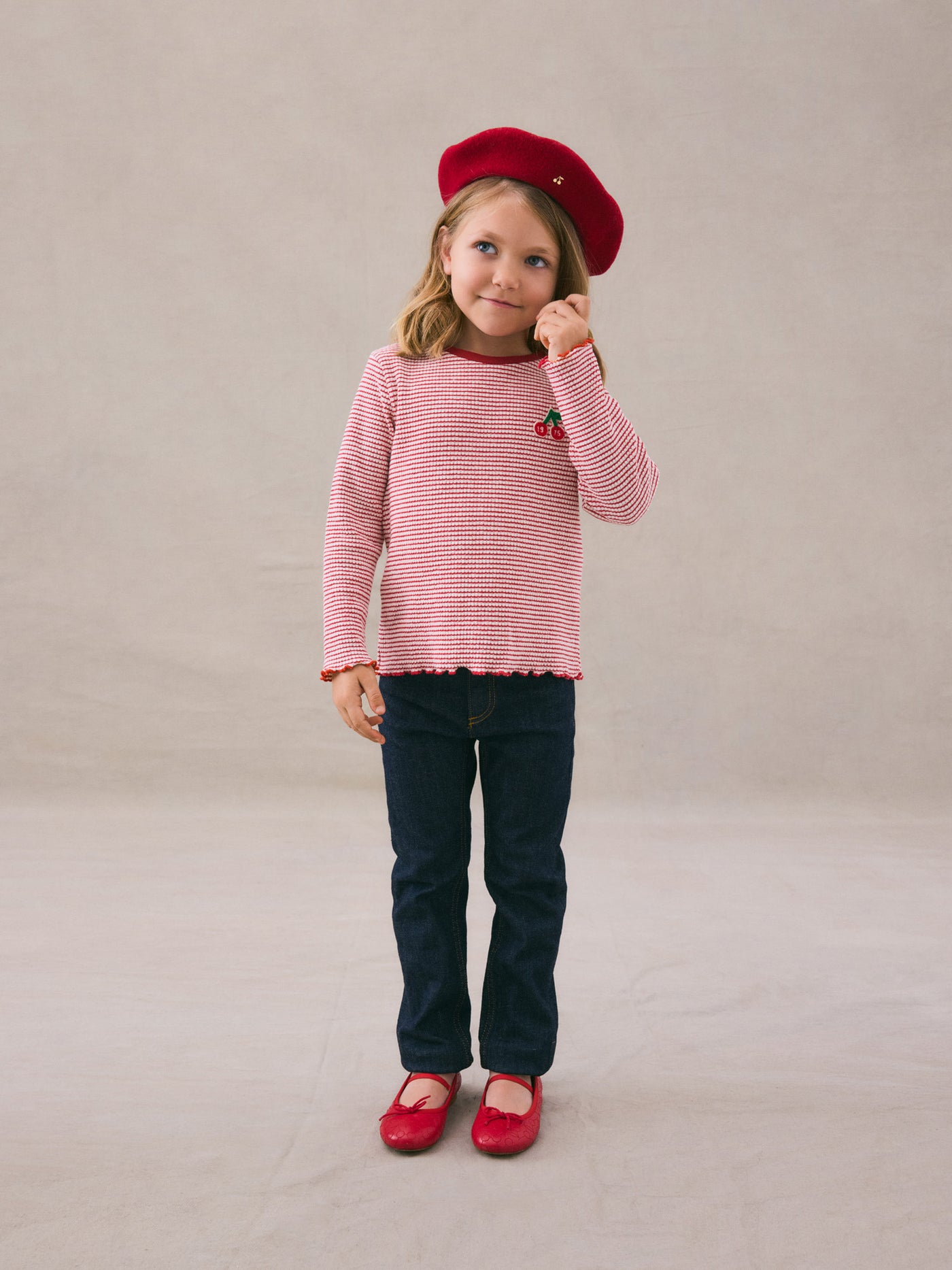 Weiche rote Leder-Ballerinas