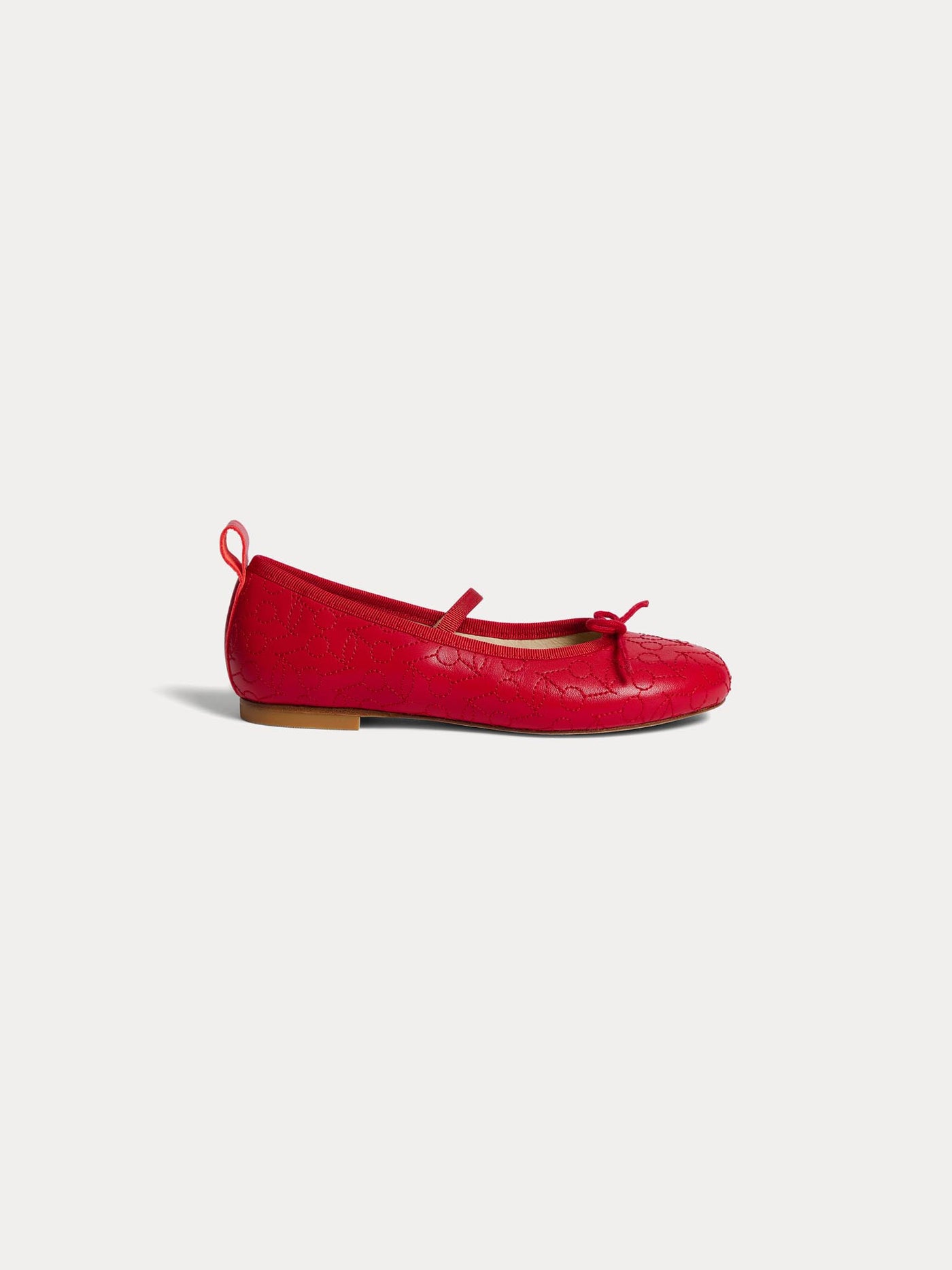 Weiche rote Leder-Ballerinas
