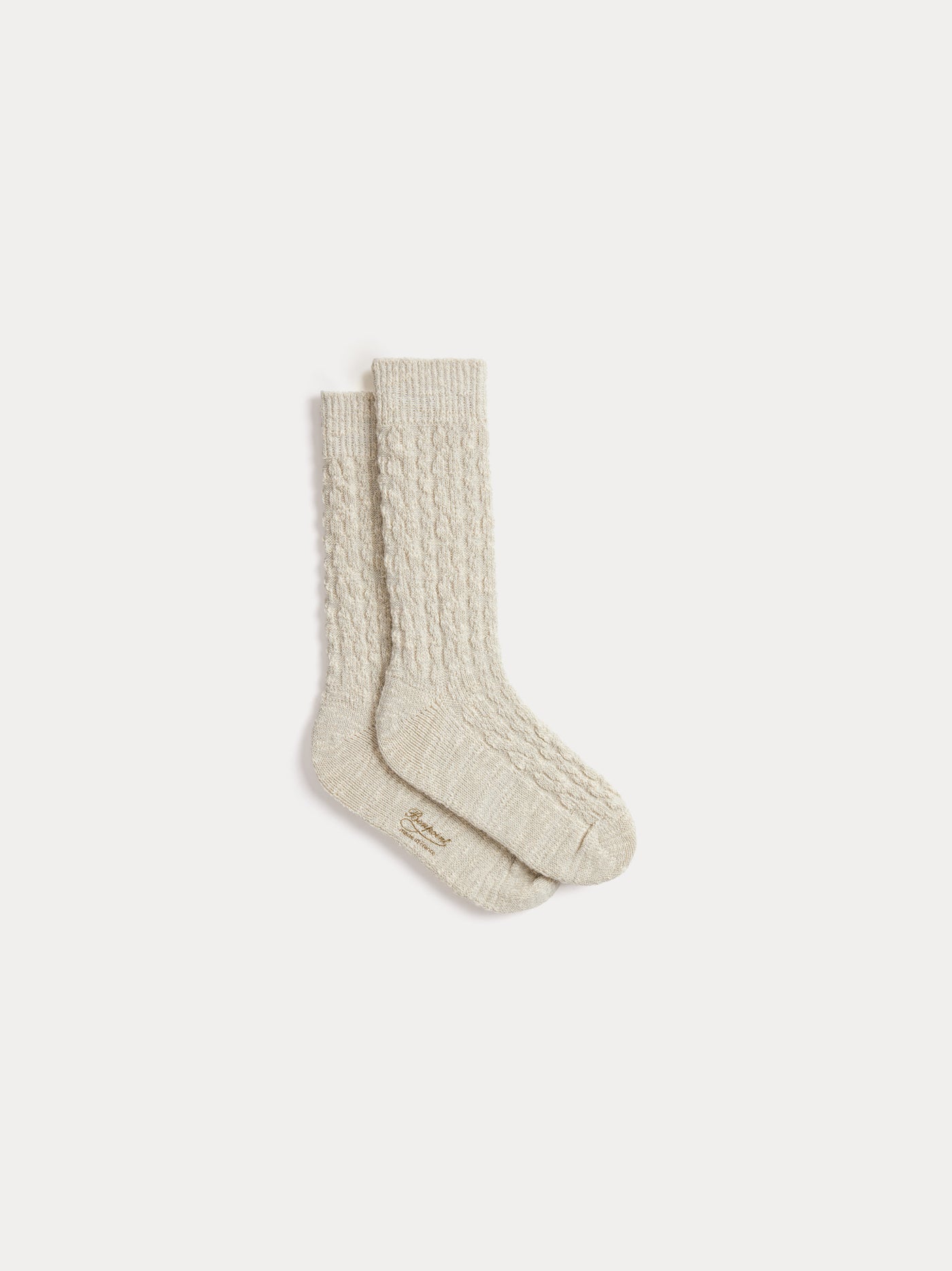 Gratiane knielange Kabelstricksocken