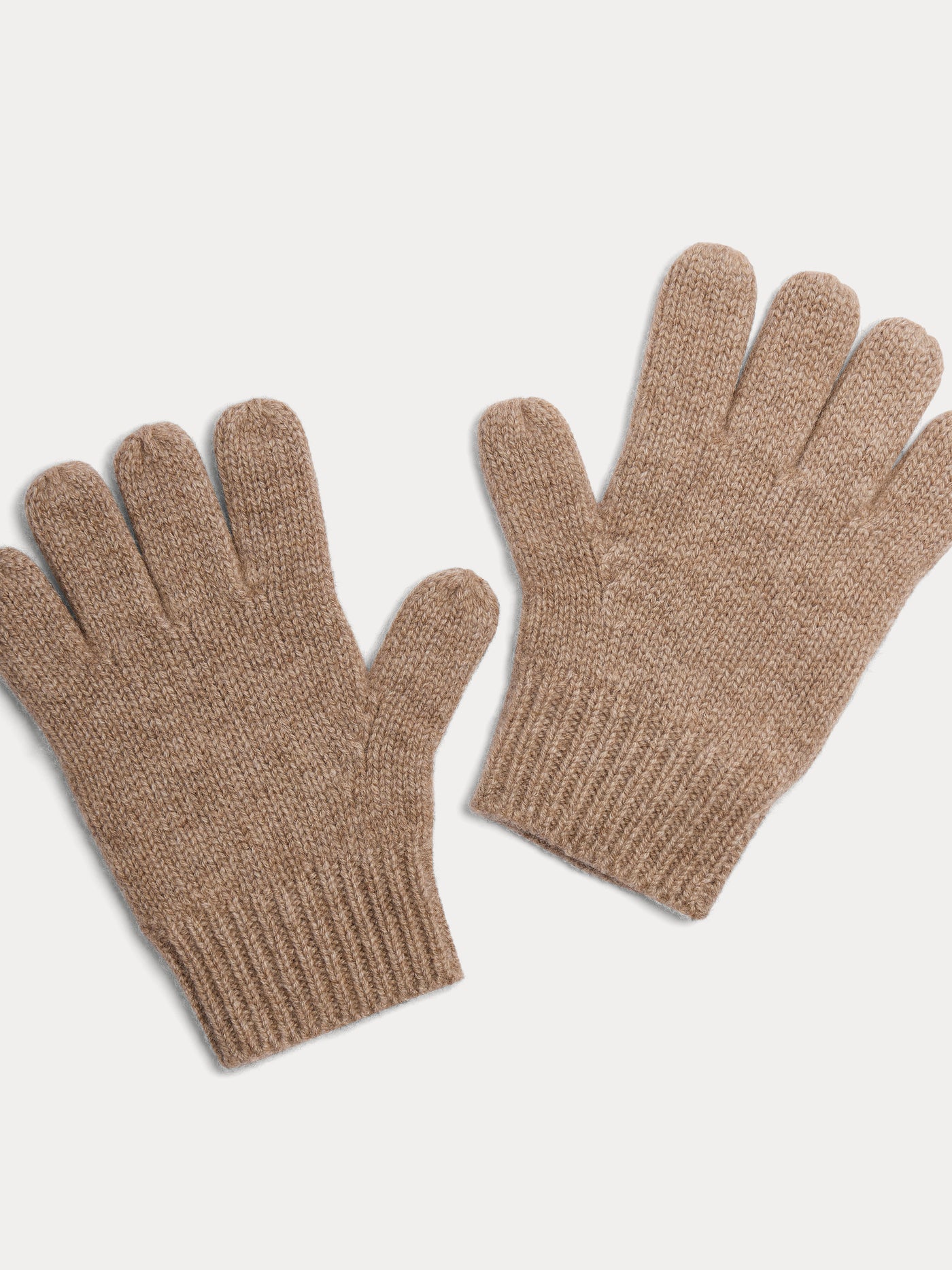 Birk beige cashmere gloves