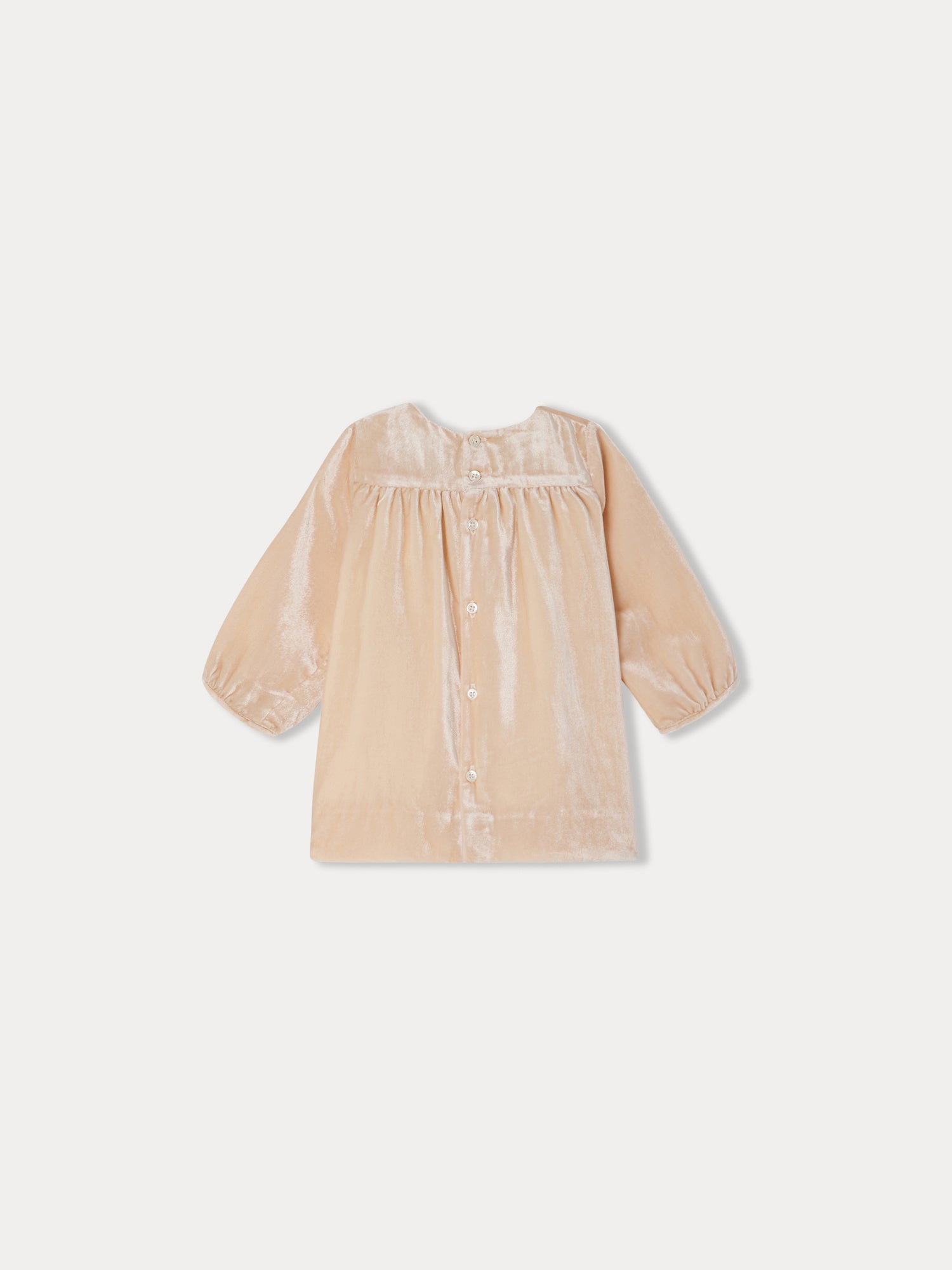 Félicie smocked dress in silk velvet • Bonpoint
