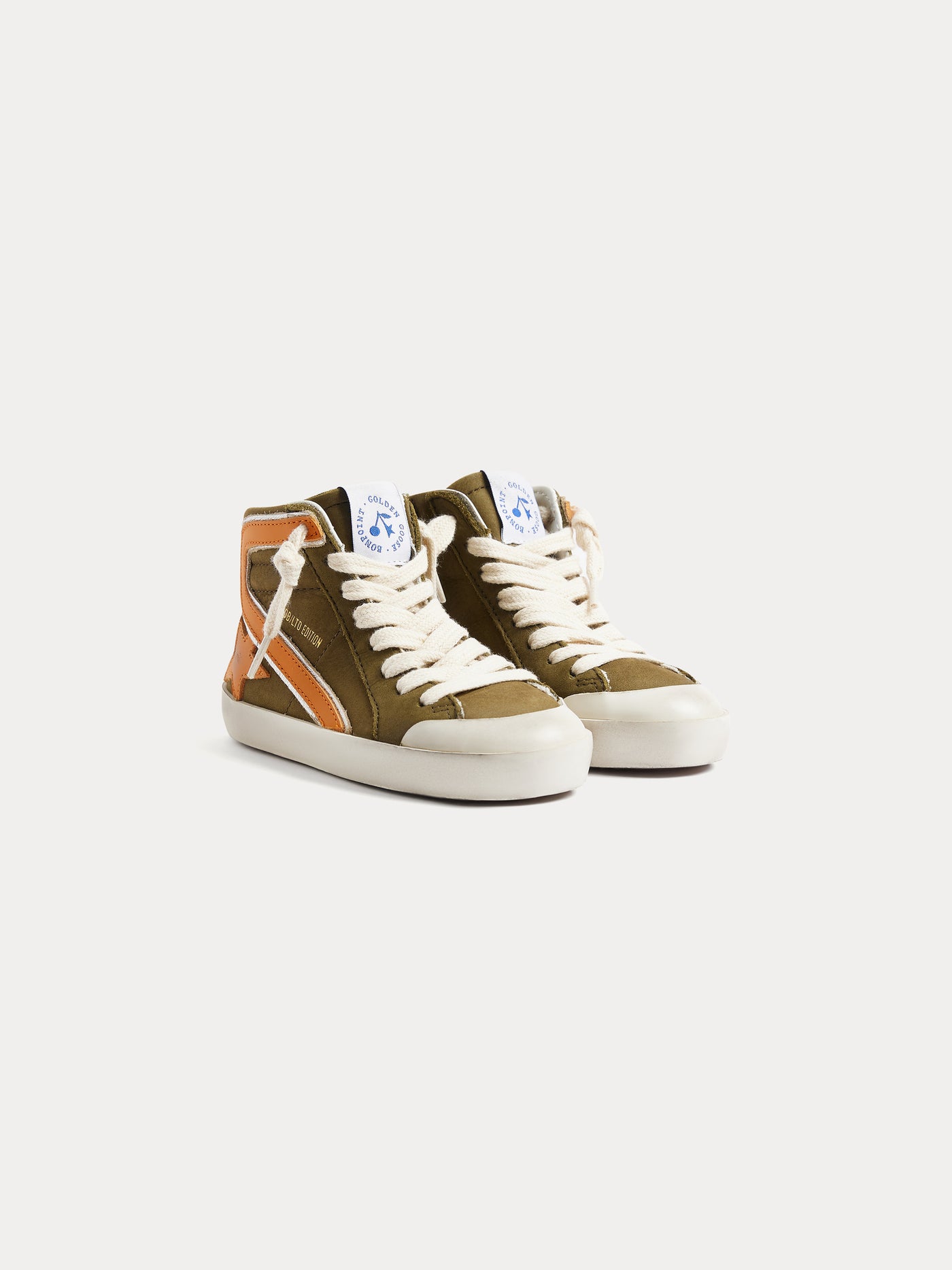 Bonpoint x Golden Goose High-Top-Khaki-Sneaker für Babys