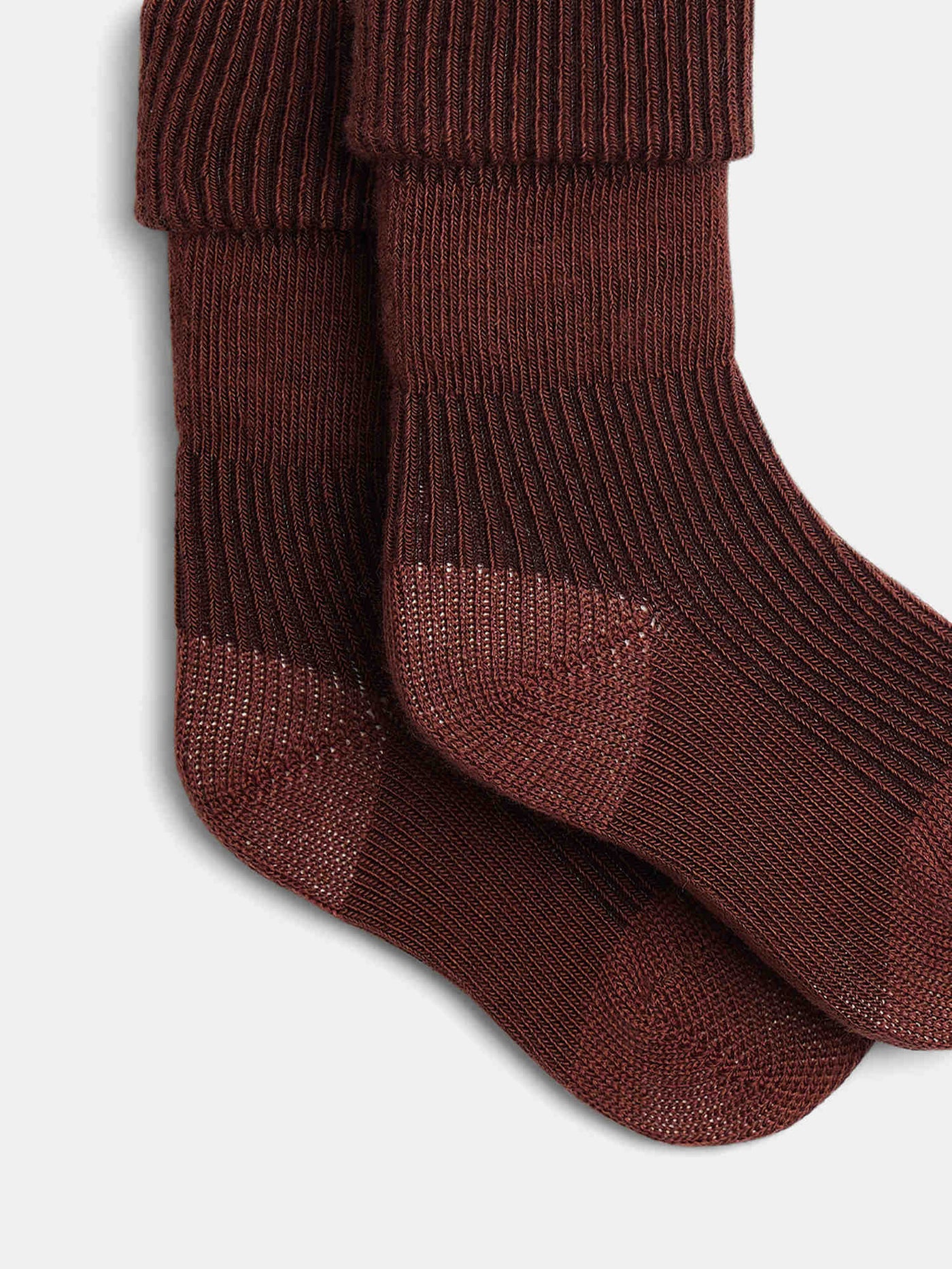 Gadilson braune gerippte Socken