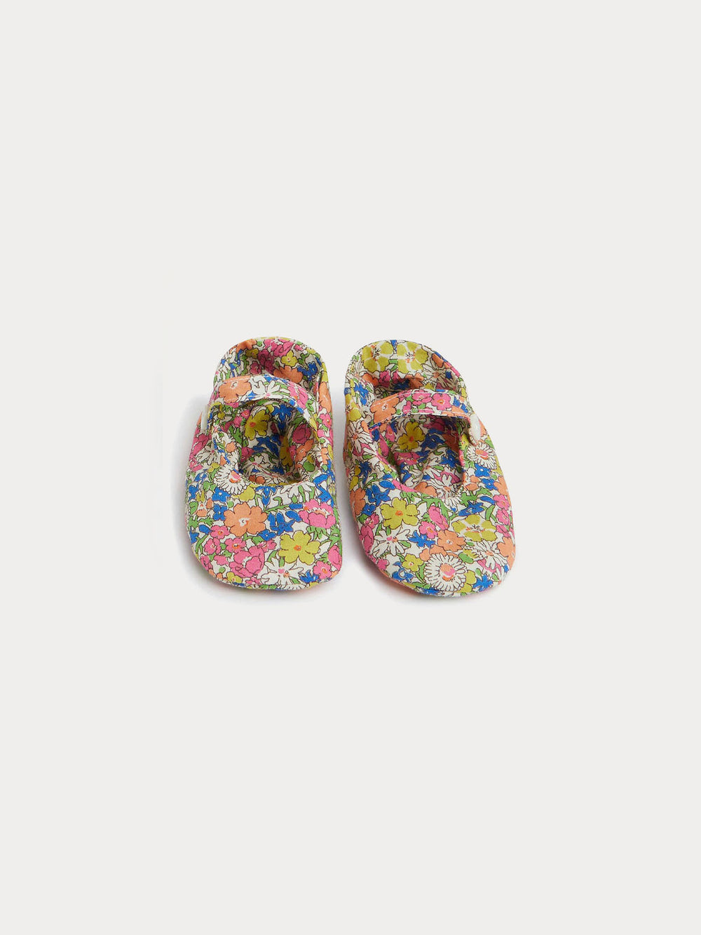 Exklusive Liberty-Stoffhausschuhe für Babys, mehrfarbig