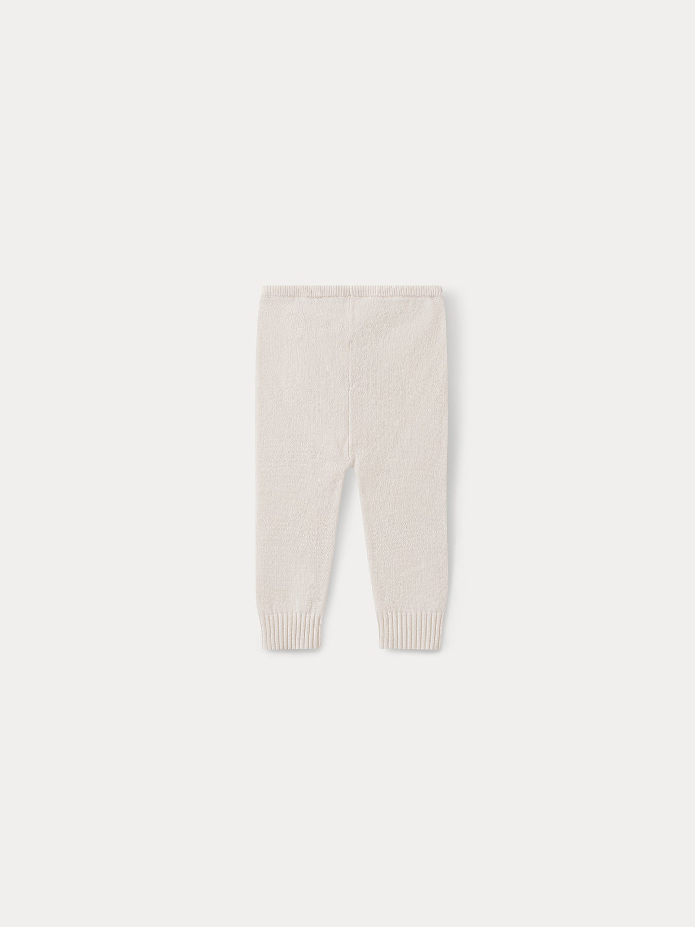 Cashmere baby leggings milk white