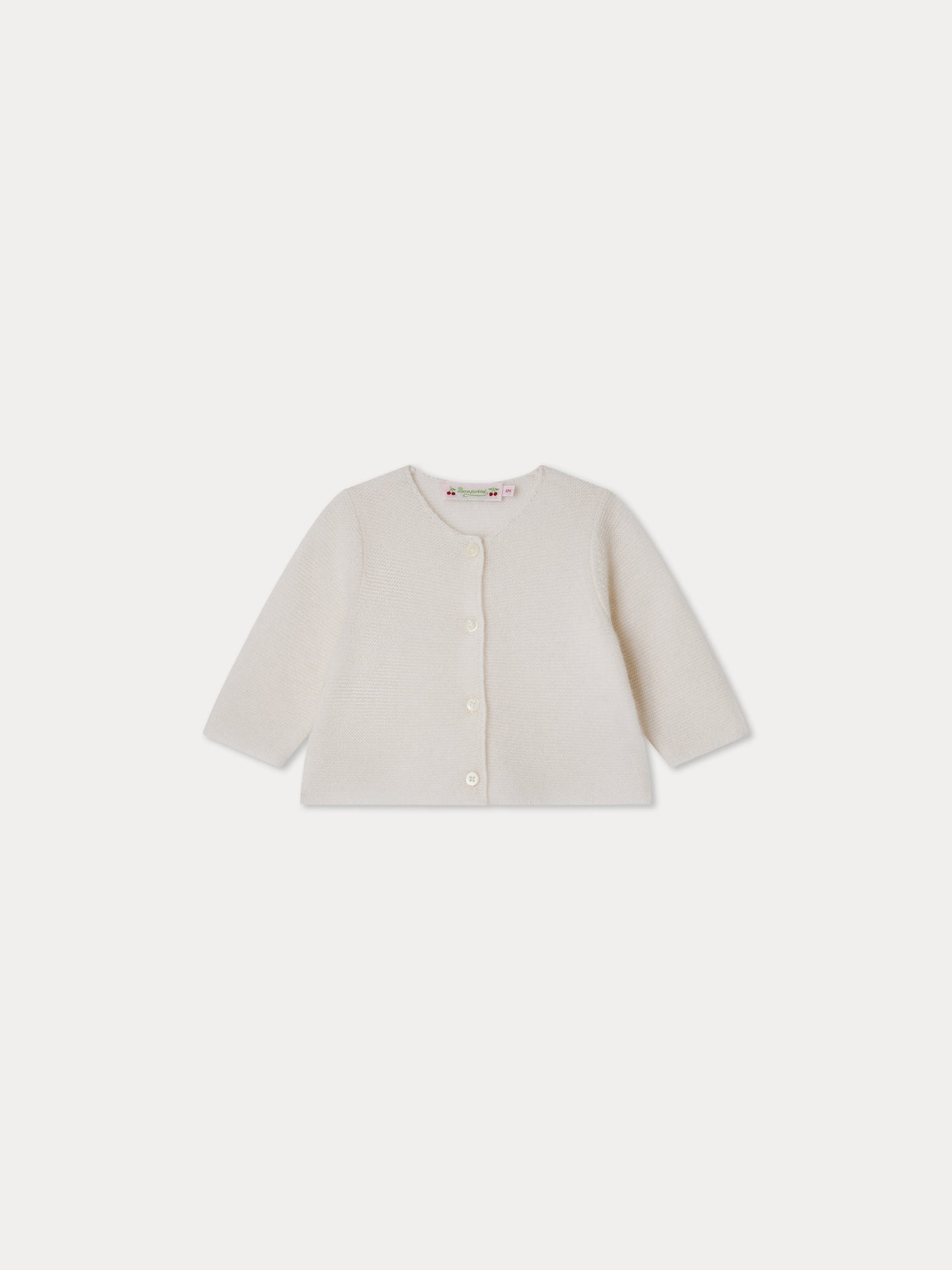 Baby-Kaschmir-Cardigan milchweiß