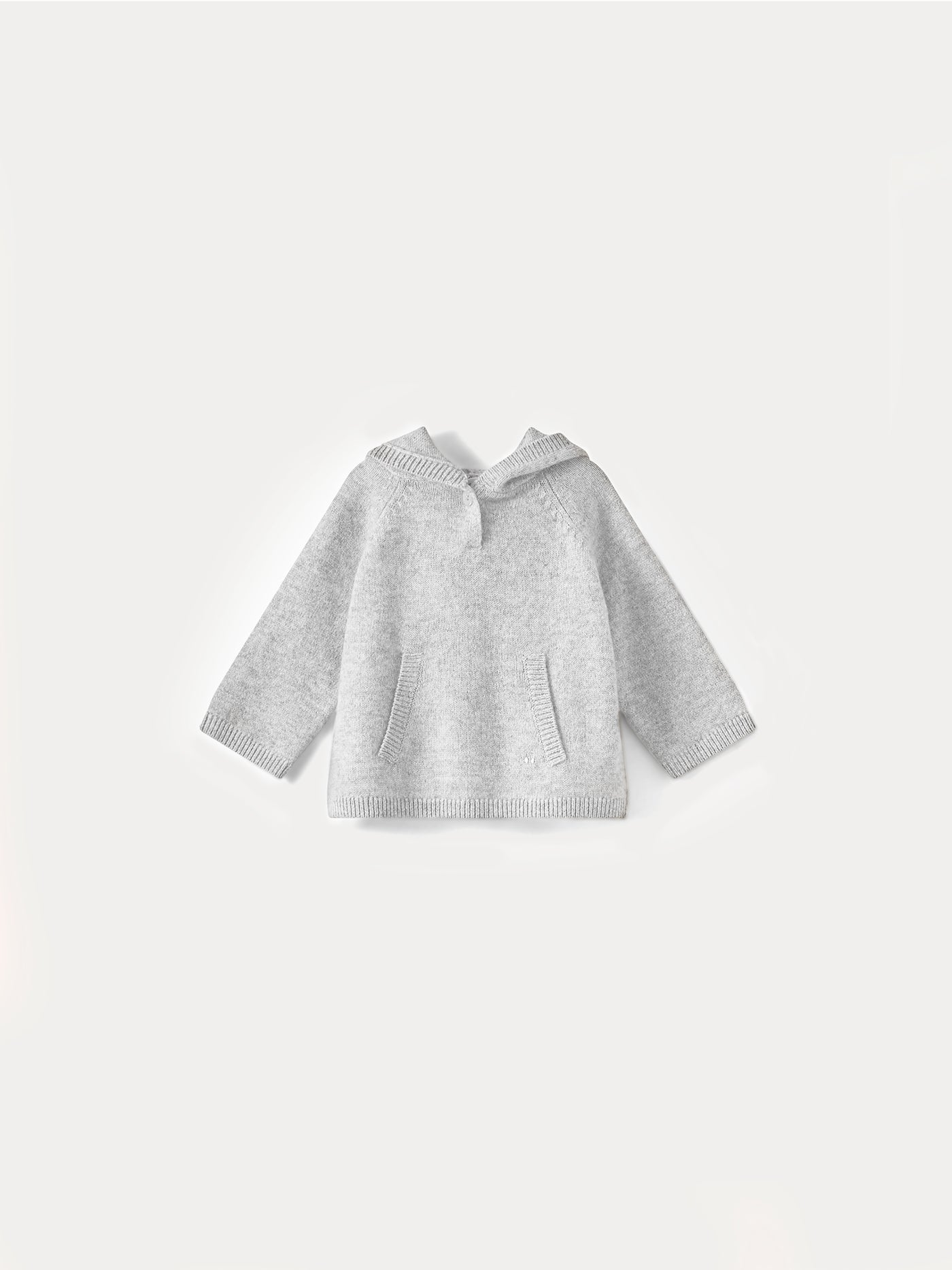 Baby-Kaschmirpullover, grau meliert