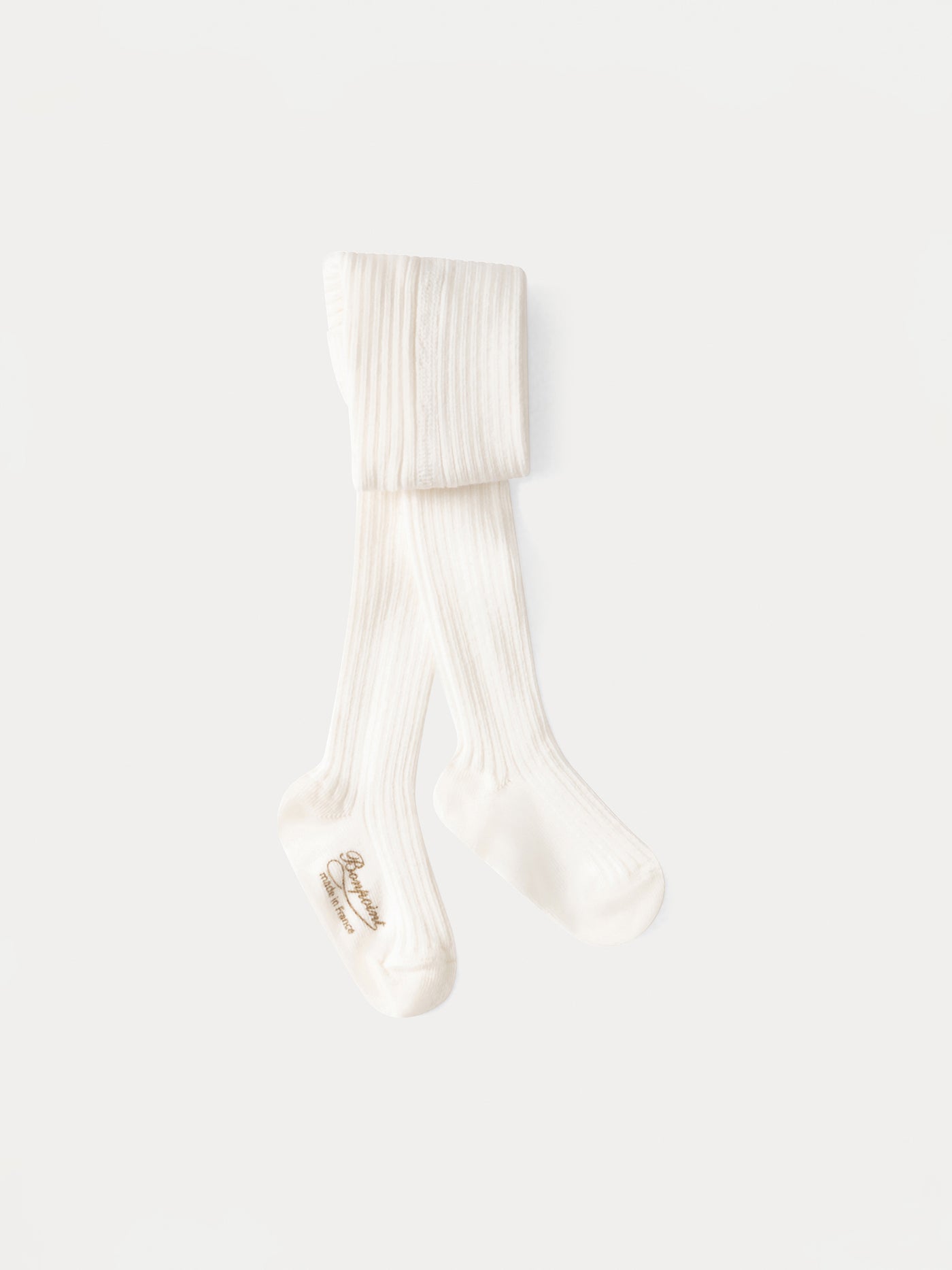 Baby Ribbed Tights milk white
