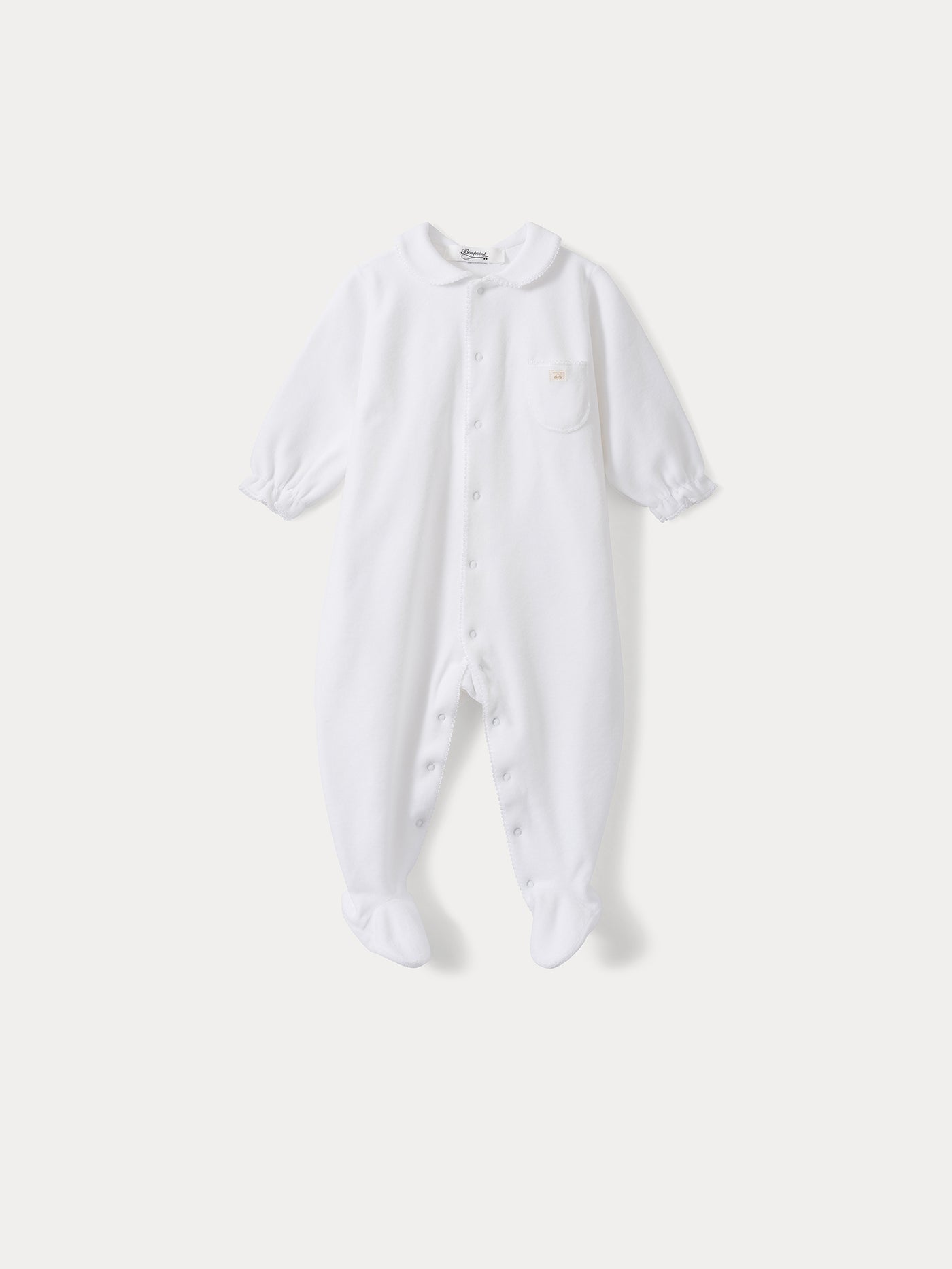 Baby-Rundhals-Schlafanzug weiß