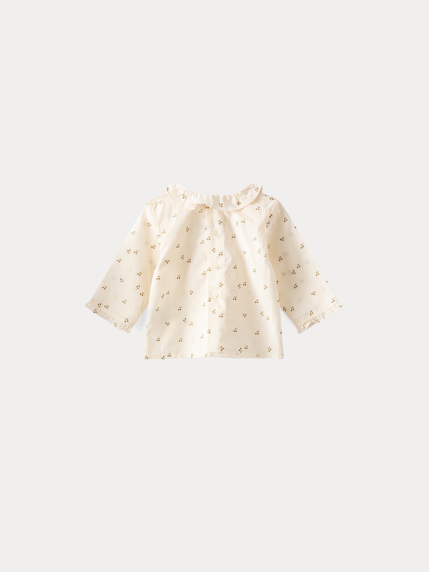Bedruckte Voile-Bluse für Babys in Gold