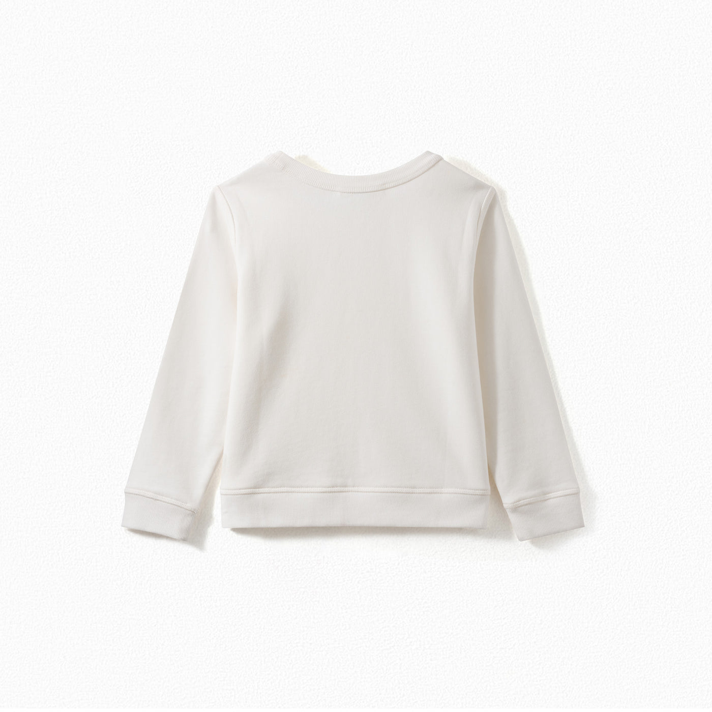 Girls' Sweatshirt with Liberty Fabric Piping milk white