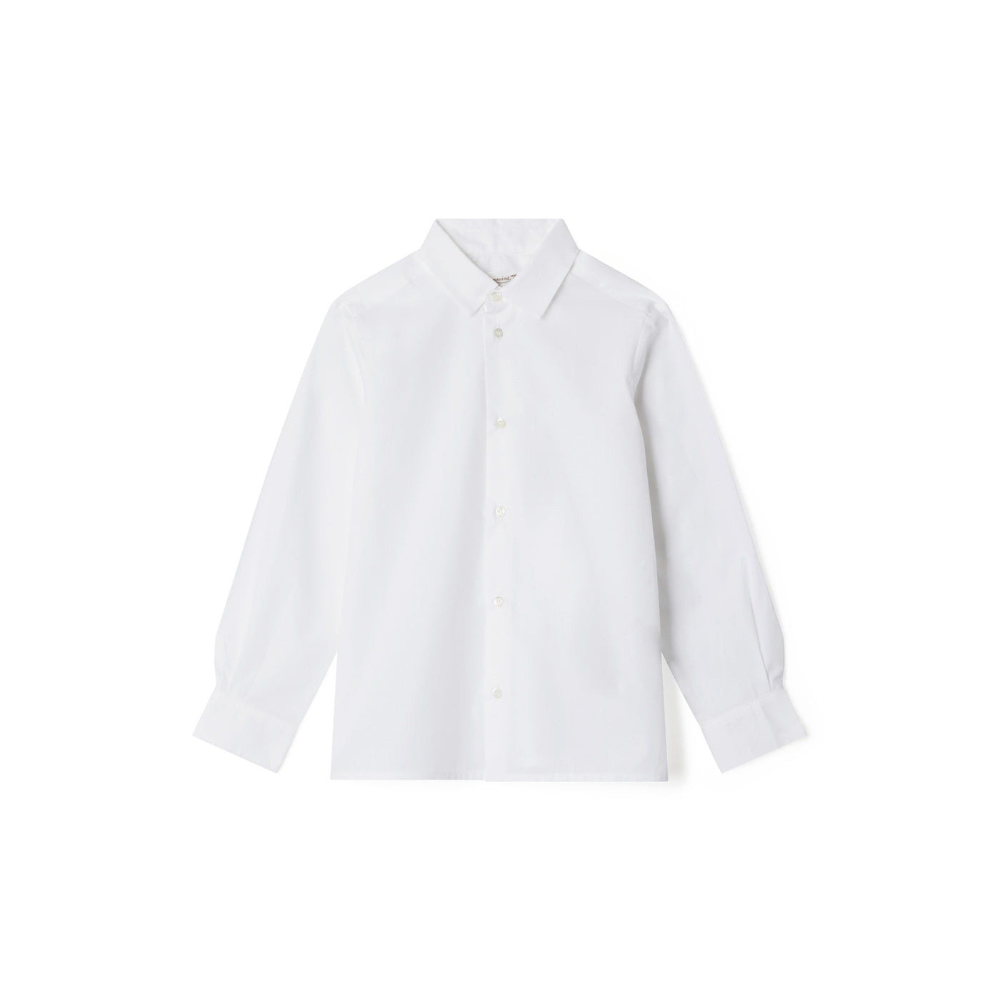 Organic Cotton Poplin Shirt for Boys white
