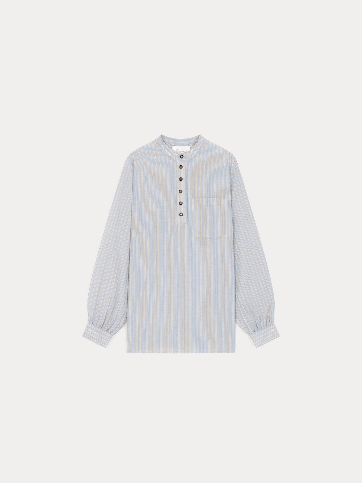 Sky blue striped shirt in cotton
