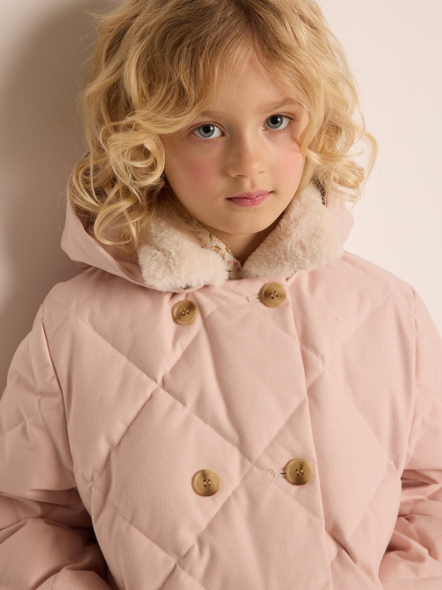 Girls light pink clearance coat